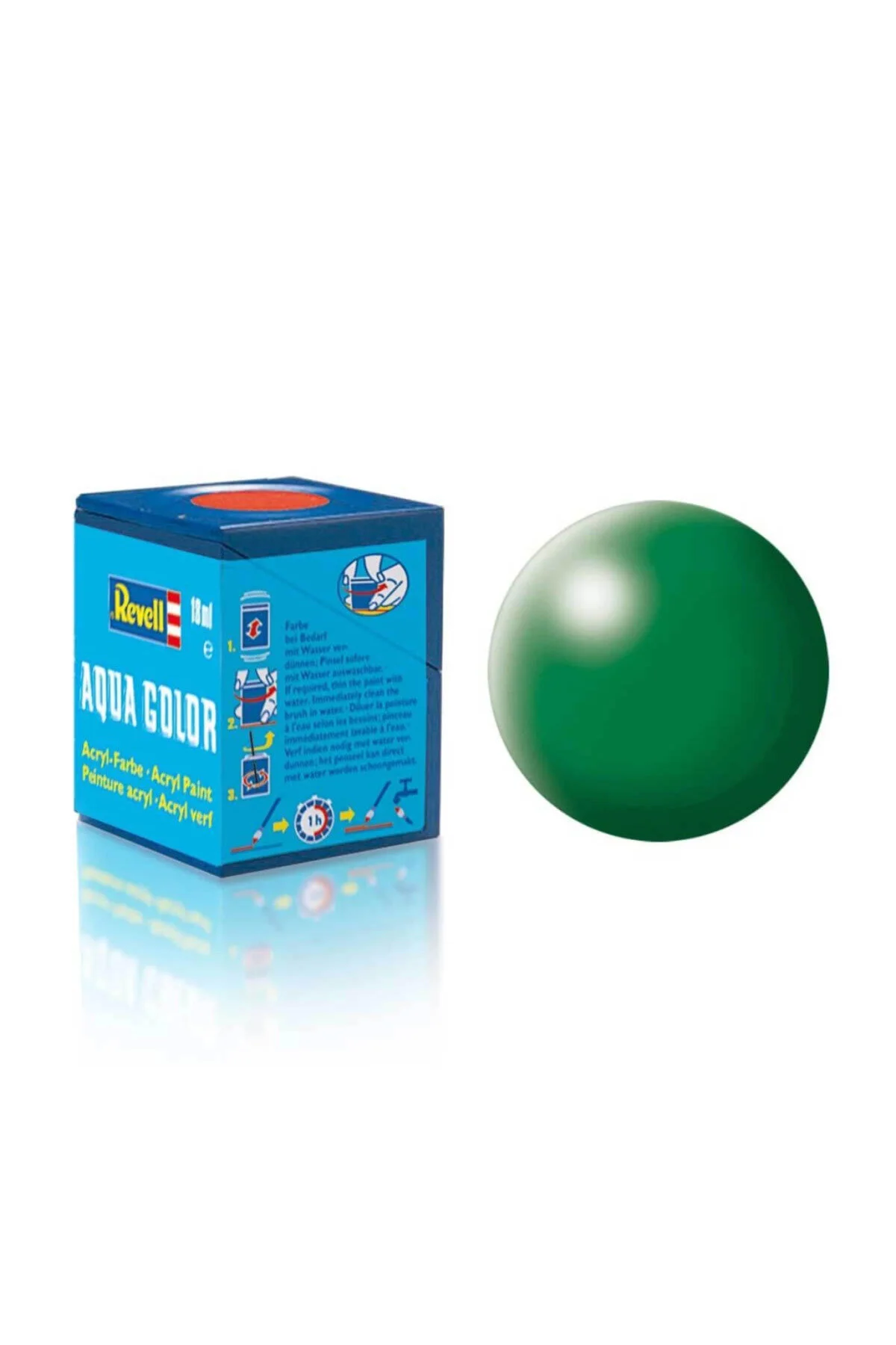 مدل خودرو REVELL 364 AQUA COLOR LEAF GREEN SILK PAINT 18 ML اورجینال NW NessiWorld