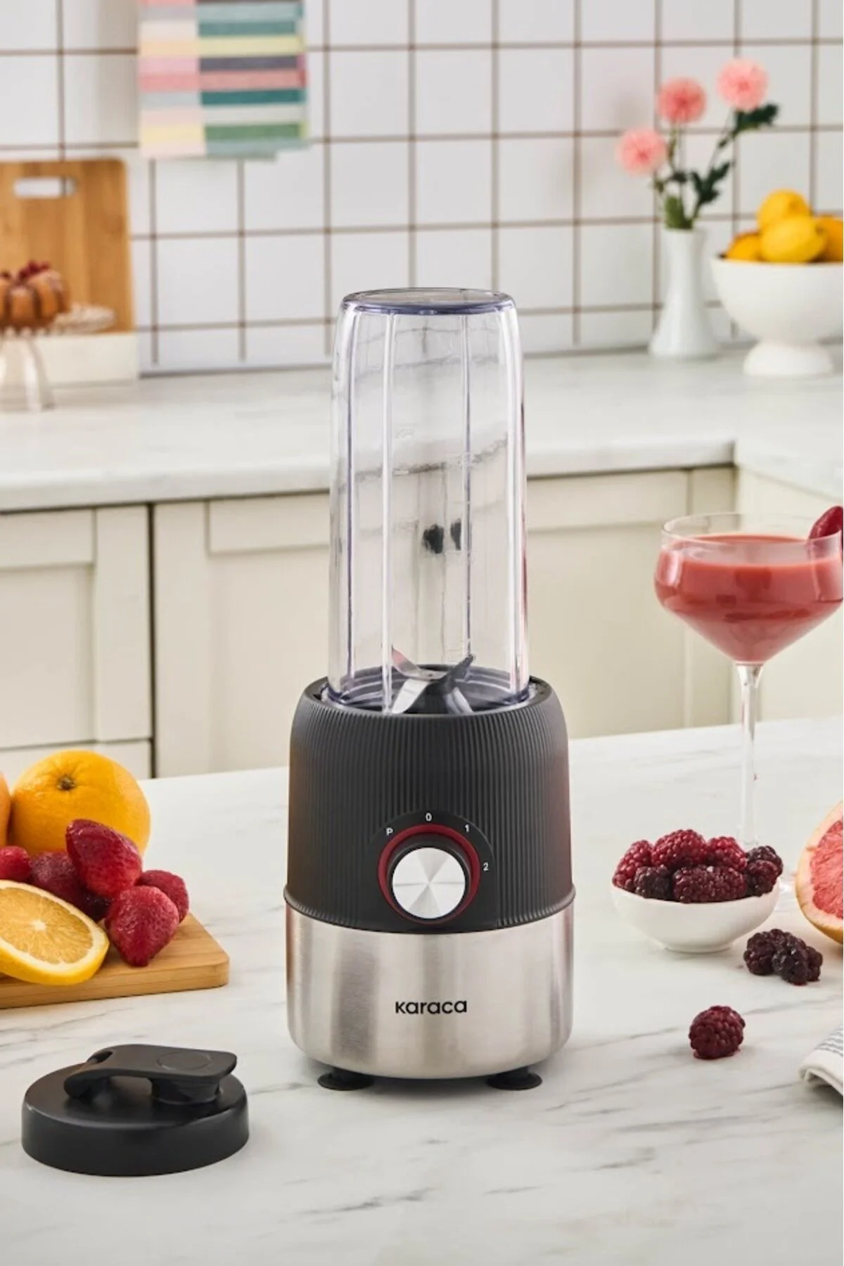 مخلوط کن شخصی اسموتی BLEND &amp; RUSH INOX BLENDER مشکی اورجینال Karaca