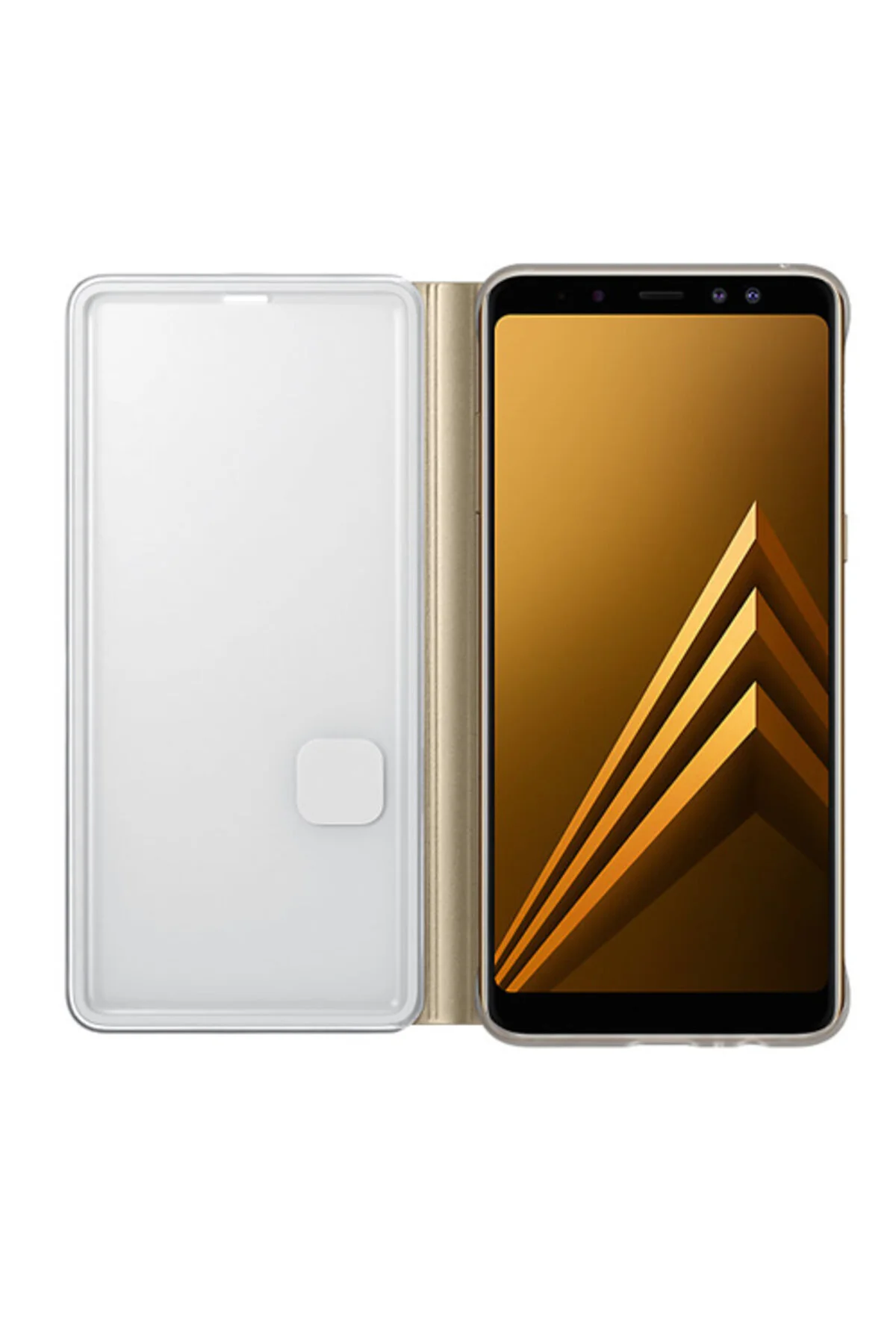 کاور و قاب محافظ NEON FLIP سازگار با GALAXY A8 PLUS 2018 GOLD EF FA730PFEGWW Samsung