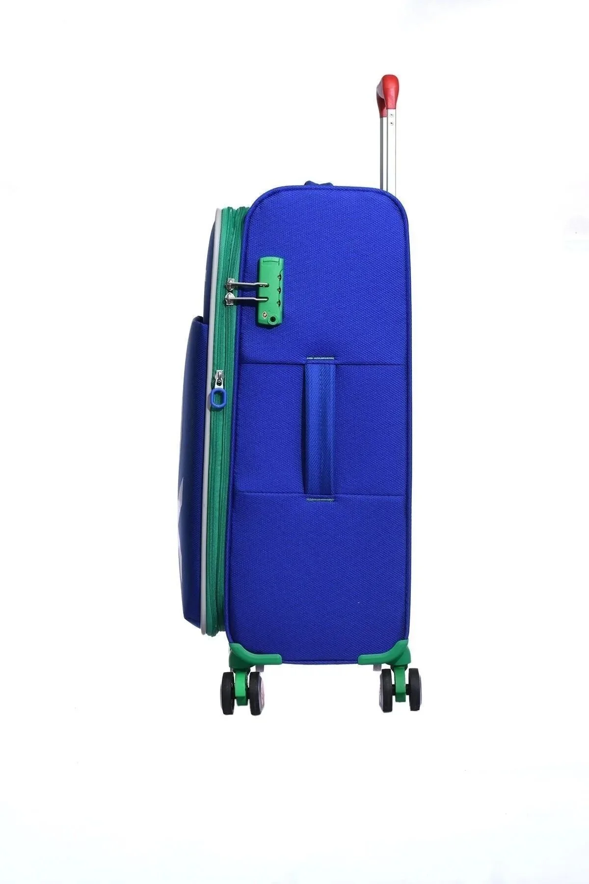 چمدان و ساک آبی مردانه زنانه 2200 3 SET پارچه چرخدار رنگ United Colors of Benetton