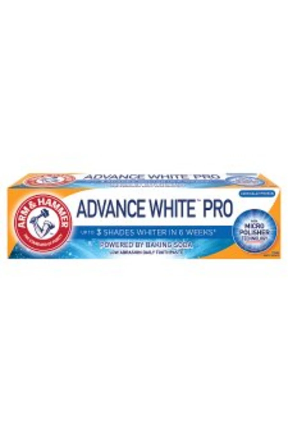 خمیردندان خمیر دندان ARM HAMMER ADVANCED WHITE PRO تا 3 تن سفیدتر 75 میلی لیتر اورجینال Arm & Hammer