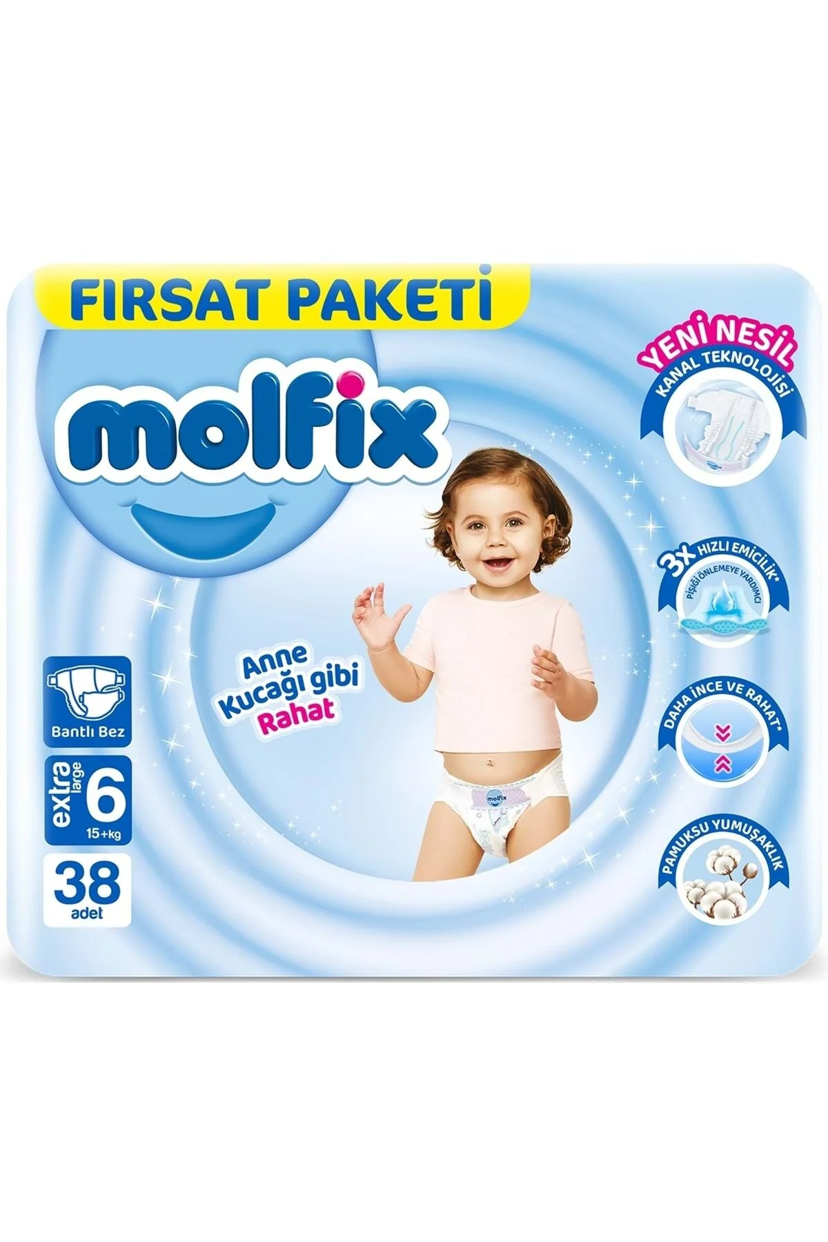 پوشک بچه اندازه بچه: 6 15 کیلوگرم بسیار بزرگ 114 تکه فرصت ماهانه PK اورجینال Molfix