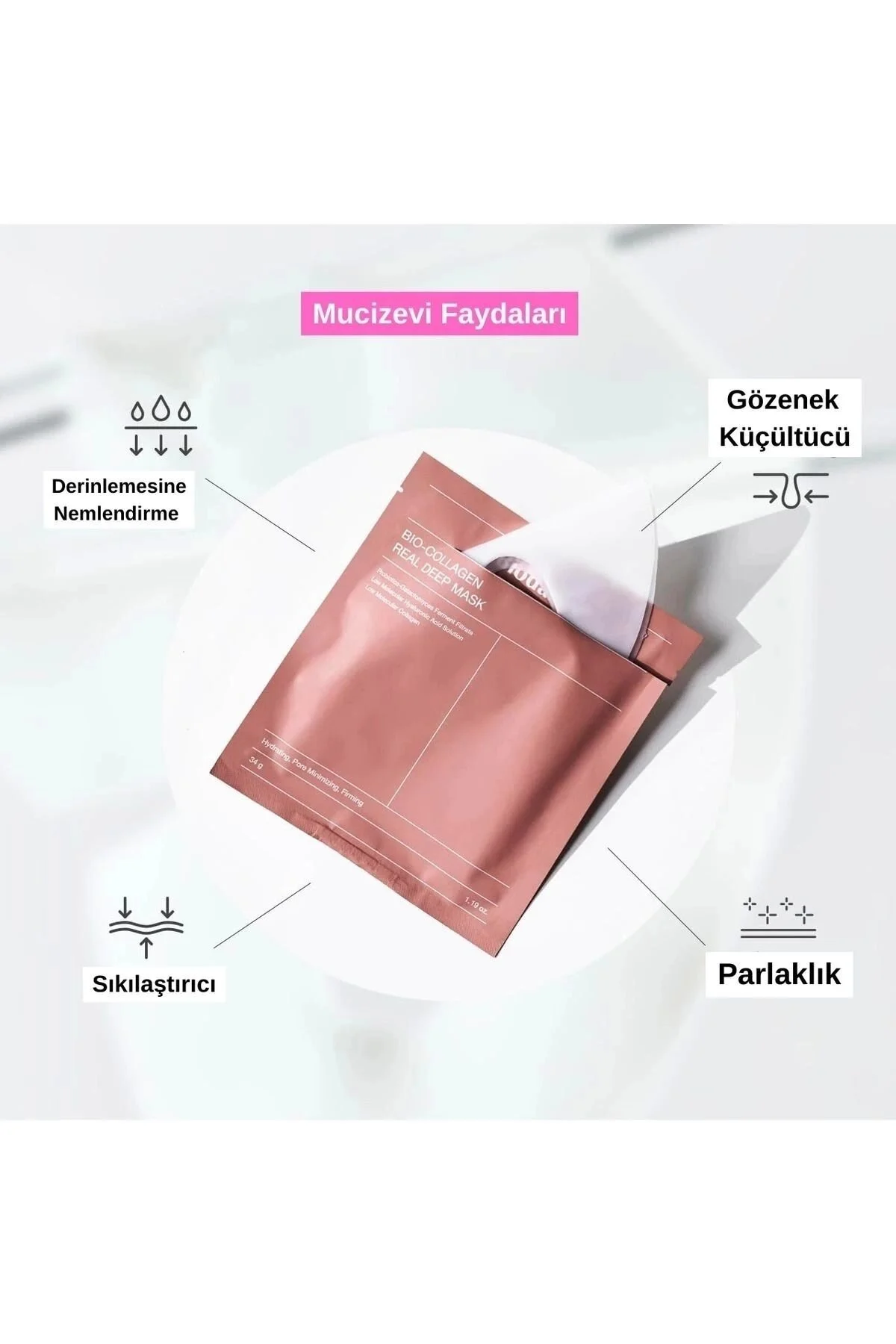 ماسک صورت کلاژن BIOIGENCE BIO شفاف Biocollagen