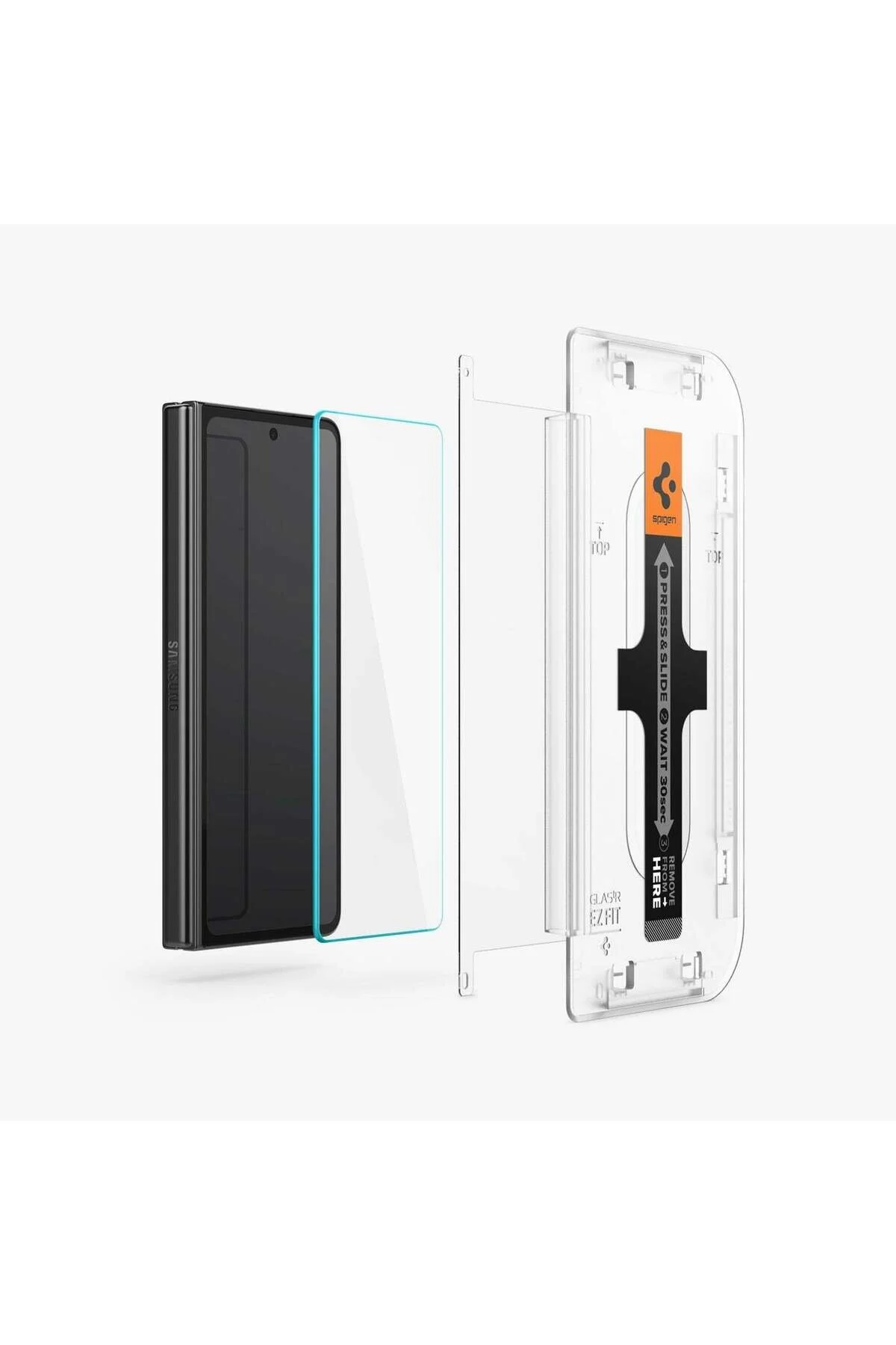 محافظ صفحه نمایش شیشه ای GALAXY Z FOLD 5 نصب آسان GLAS.TR EZ FIT SLIM HD 2 قطعه AGL06523 اسپیگن Spigen