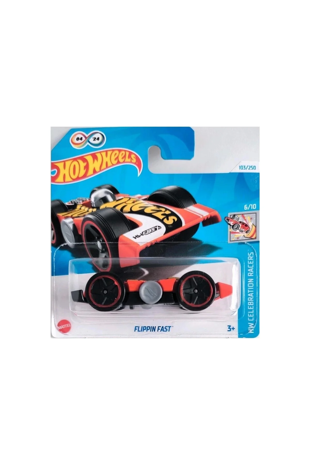 ماشین اسباب بازی اتومبیل های منفرد FLIPPIN 'FAST HRY59 هات ویلز اورجینال HOT WHEELS