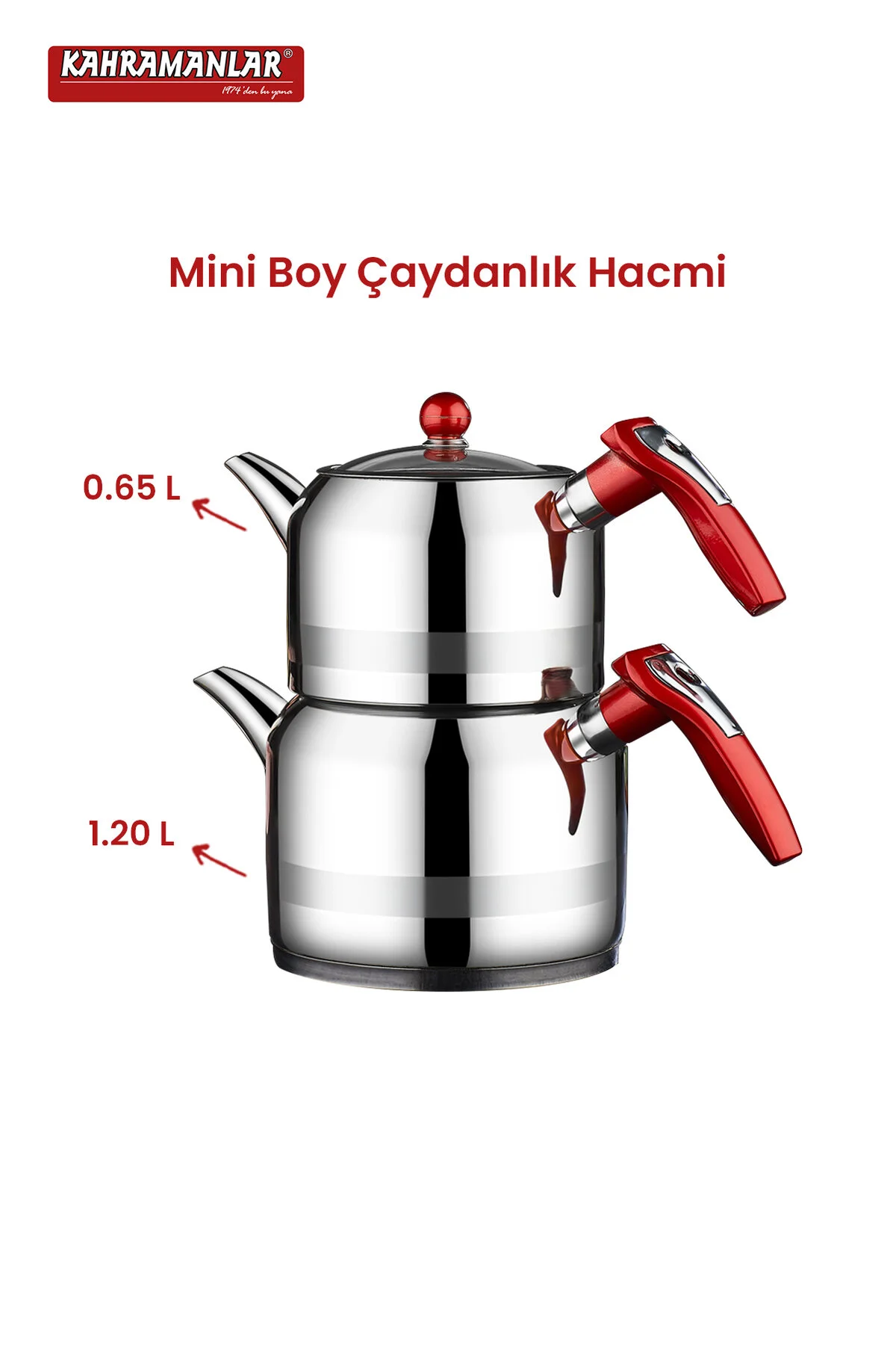کتری قوری چای‌ساز سنتی مجموعه کوچک مینی باران Kahramanlar