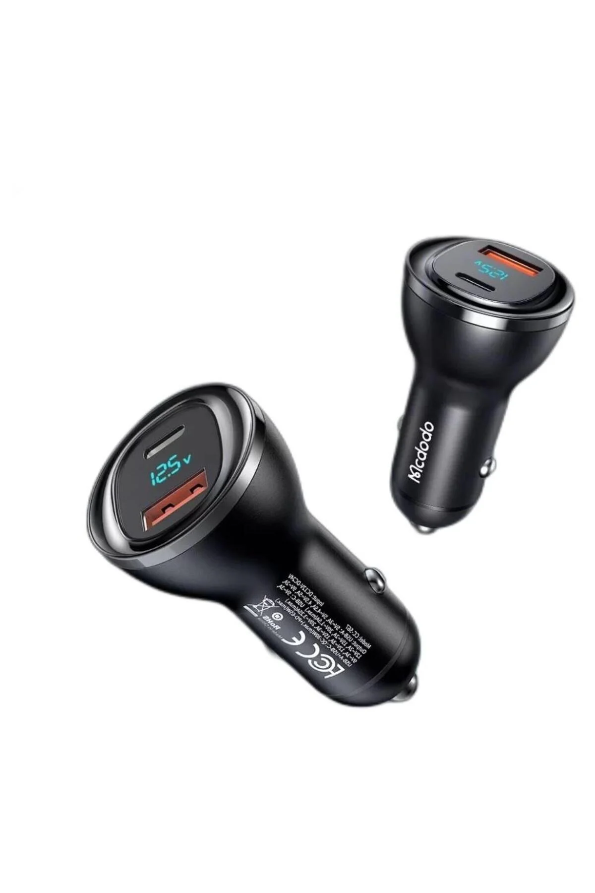 شارژر خودرو CC 5670 نوع C و USB ورودی سبک تر 95W PD+QC 3.0 Mcdodo