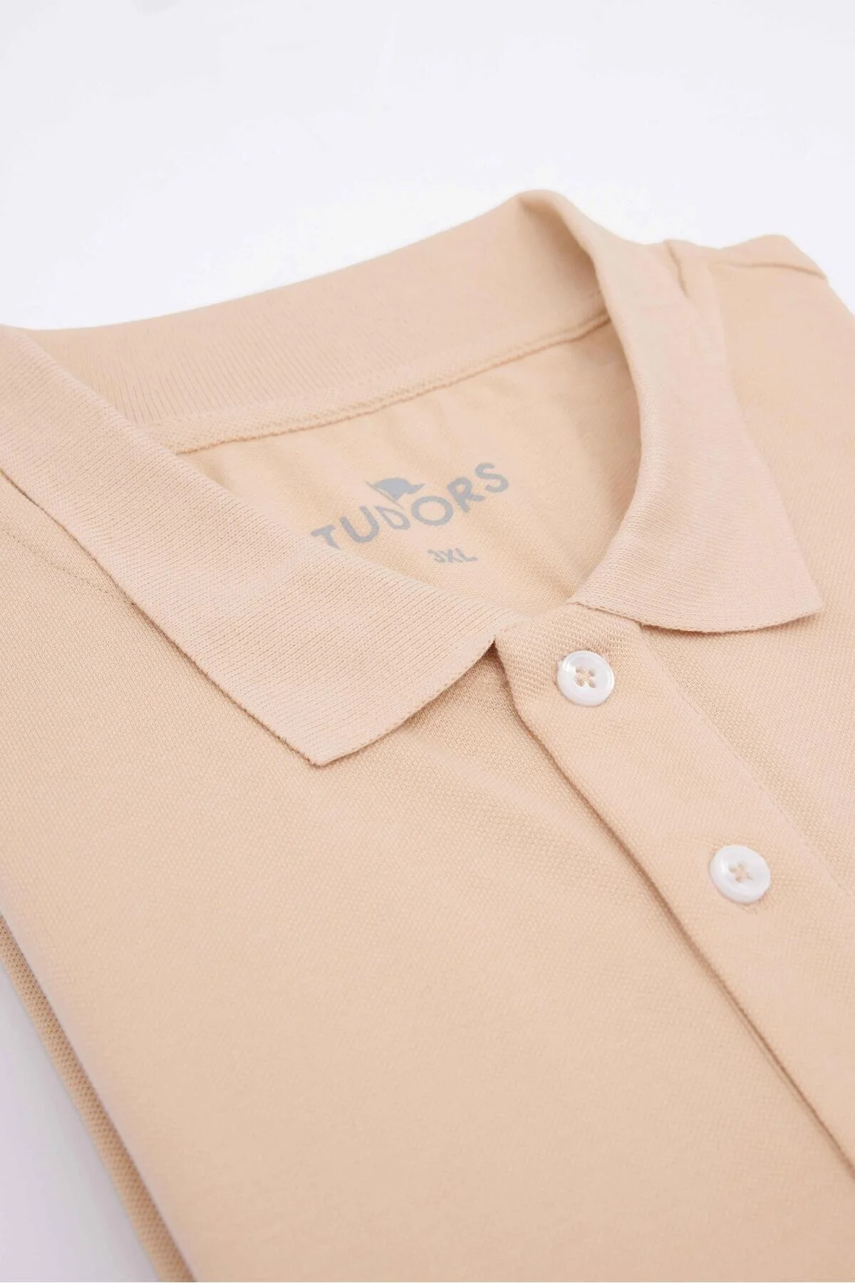تی شرت یقه پولو مردانه مرد بزرگ شما اندازه 100 ٪ پنبه مسطح بژ چوگان YAKA T SHIRT Tudors