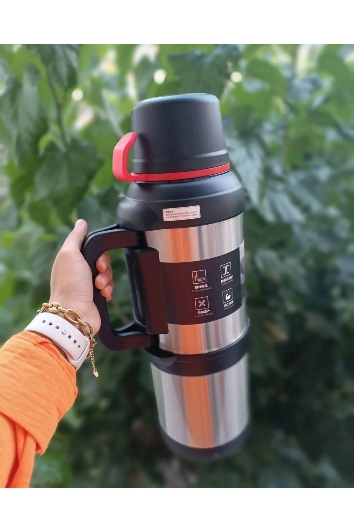 فلاسک قمقمه استیل 4 لیتری VACUUM 3 شیشه ای با محافظت 48 ساعته در برابر سرما و گرما اورجینال Home