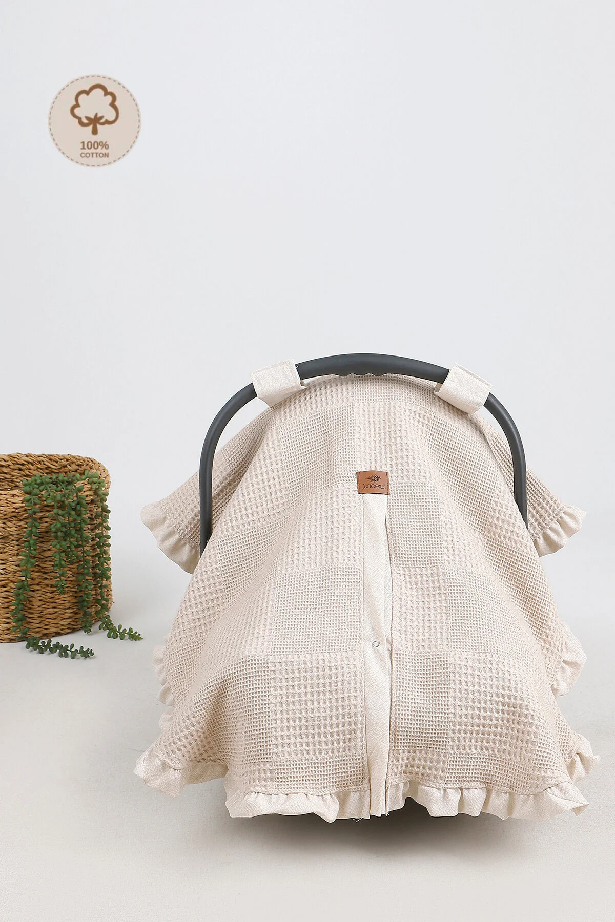 لوازم جانبی صندلی خودرو پسرانه و دخترانه بچگانه RUFFLE 2 PIKE BABY COVER CUSHION پشتیبانی شده JUNİPERUS