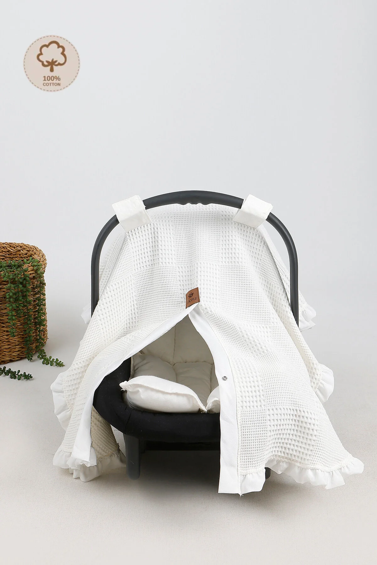 لوازم جانبی صندلی خودرو پسرانه و دخترانه بچگانه RUFFLE 2 PIKE BABY COVER CUSHION پشتیبانی شده JUNİPERUS
