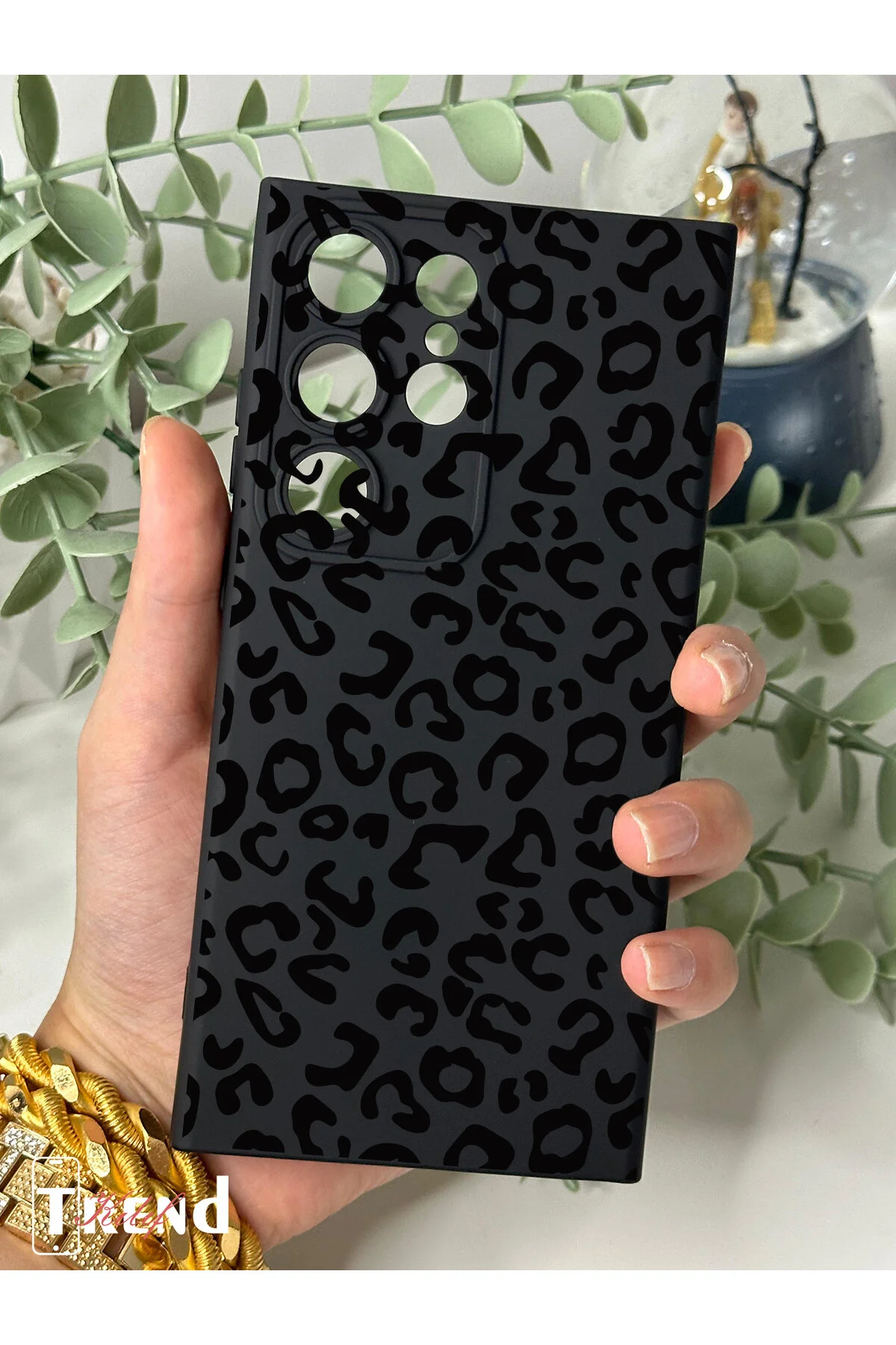 کاور و قاب کیف مخملی با کیفیت بالا طرح پلنگی سازگار SAMSUNG S23 ULTRA Çitlembik Case