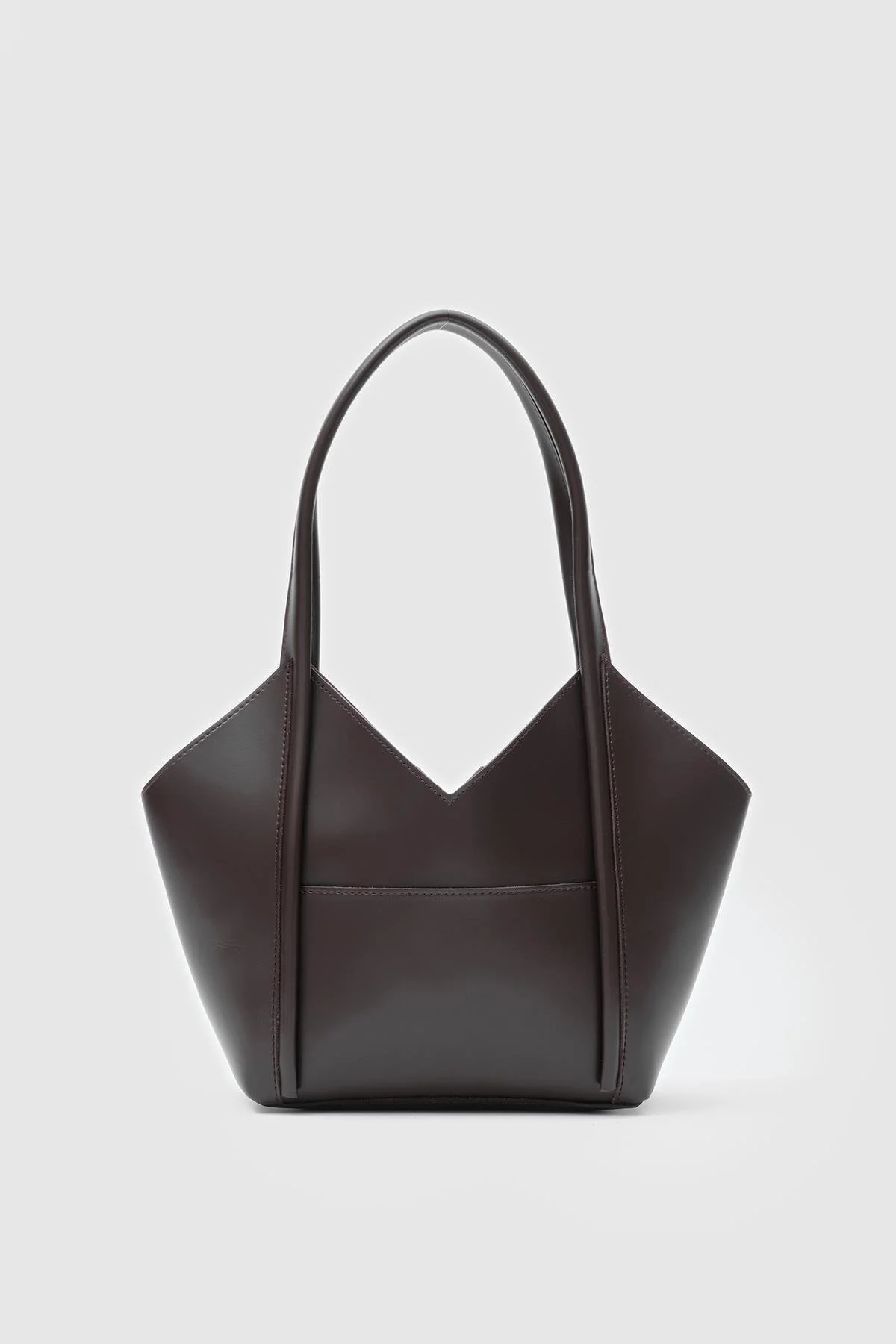 کیف شانه ای نامتقارن GEZA قهوه تلخ Shule Bags