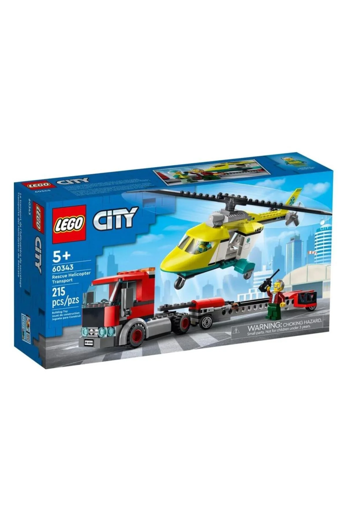 لگو و اسباب بازی های ساخت محور مجموعه هلیکوپتر حمل نقل بازیابی بزرگراه شهر 215 قطعه LEGO