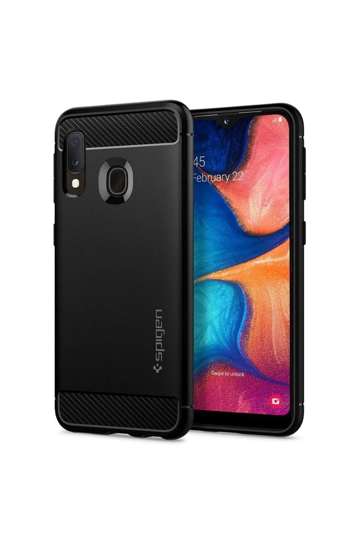 کاور و قاب GALAXY A20E RUGGED ARMOR MATTE BLACK 622CS26434 اسپیگن Spigen