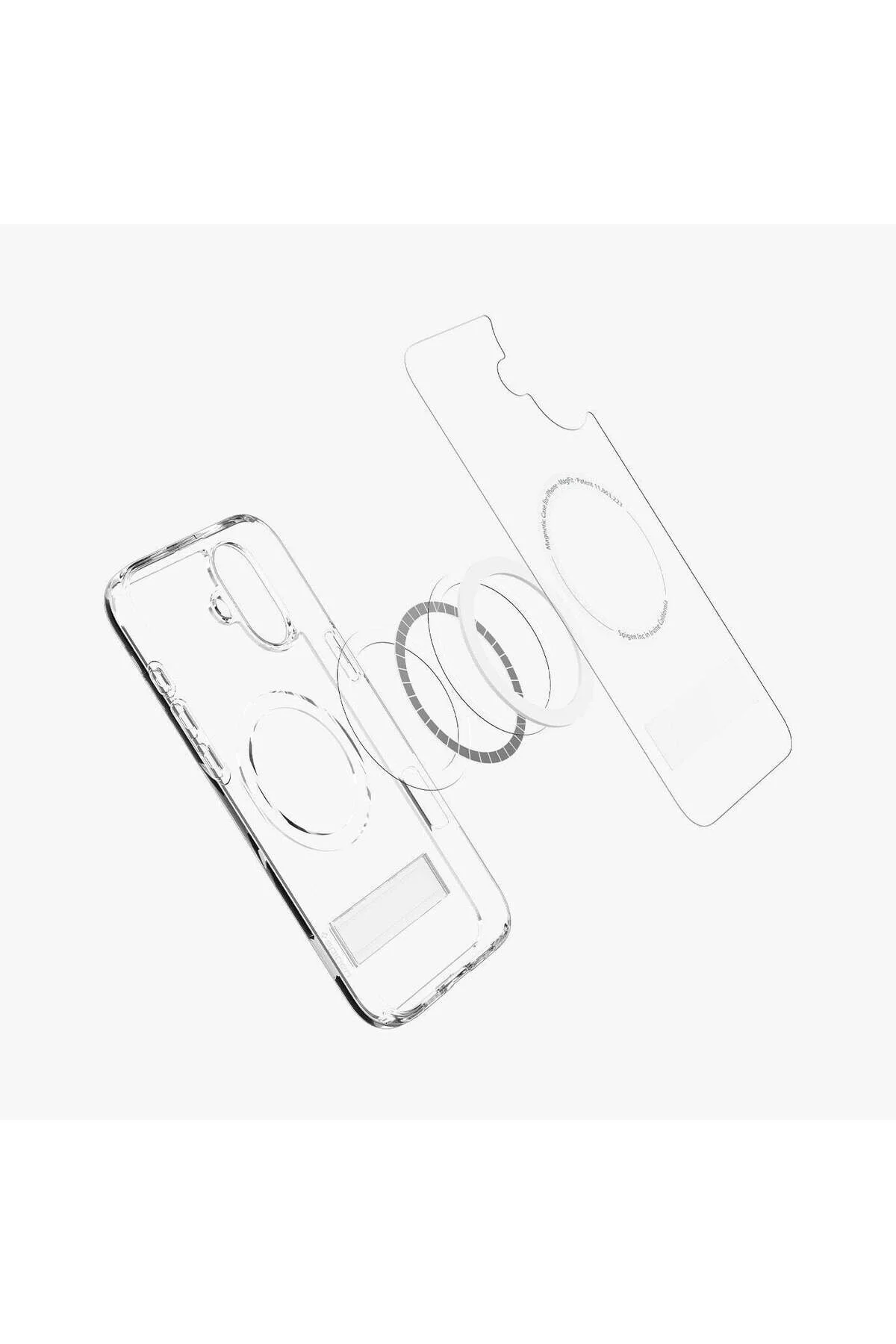 کاور و قاب IPHONE 16 CASE ULTRA HYBRID S MAGFIT MAGSAFE WITH KICKSTAND CRYSTAL CLEAR Spigen