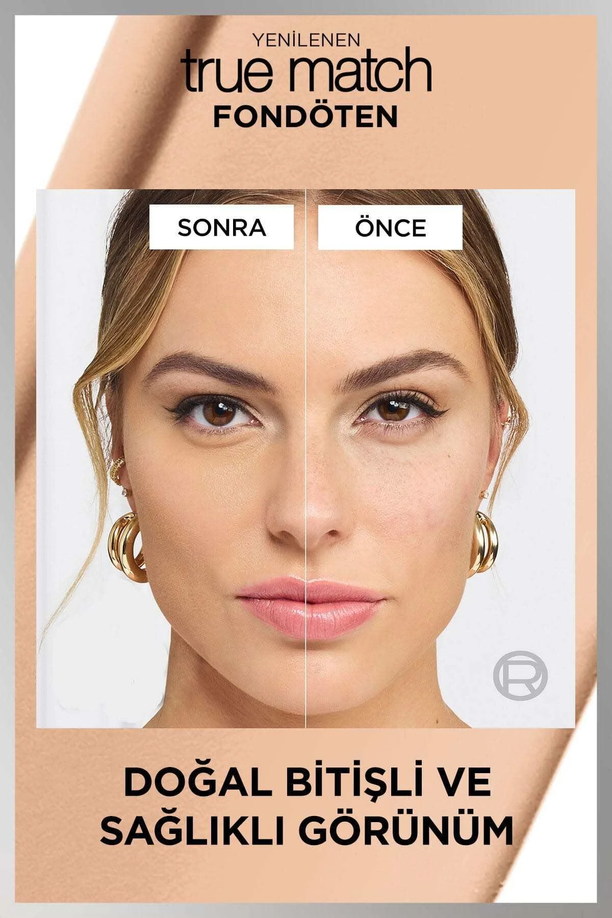 کرم پودر بنیاد بافتی با رنگ طبیعی پایان که بافت پوست 3C را صاف می کند L'Oreal Paris