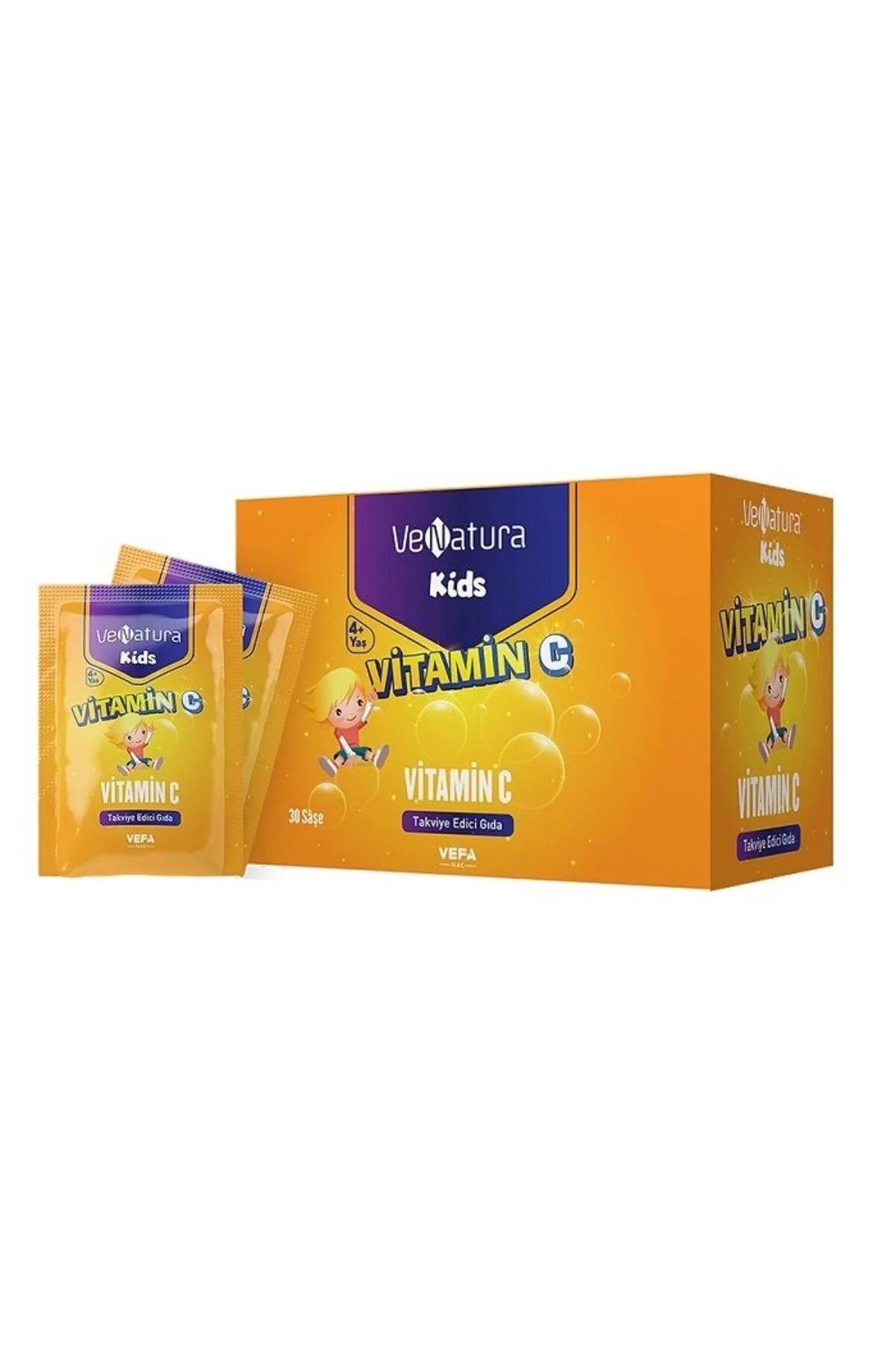 مکمل ویتامین C کودکان 500 میلی‌گرم در 30 ساشه واناتورا Venatura