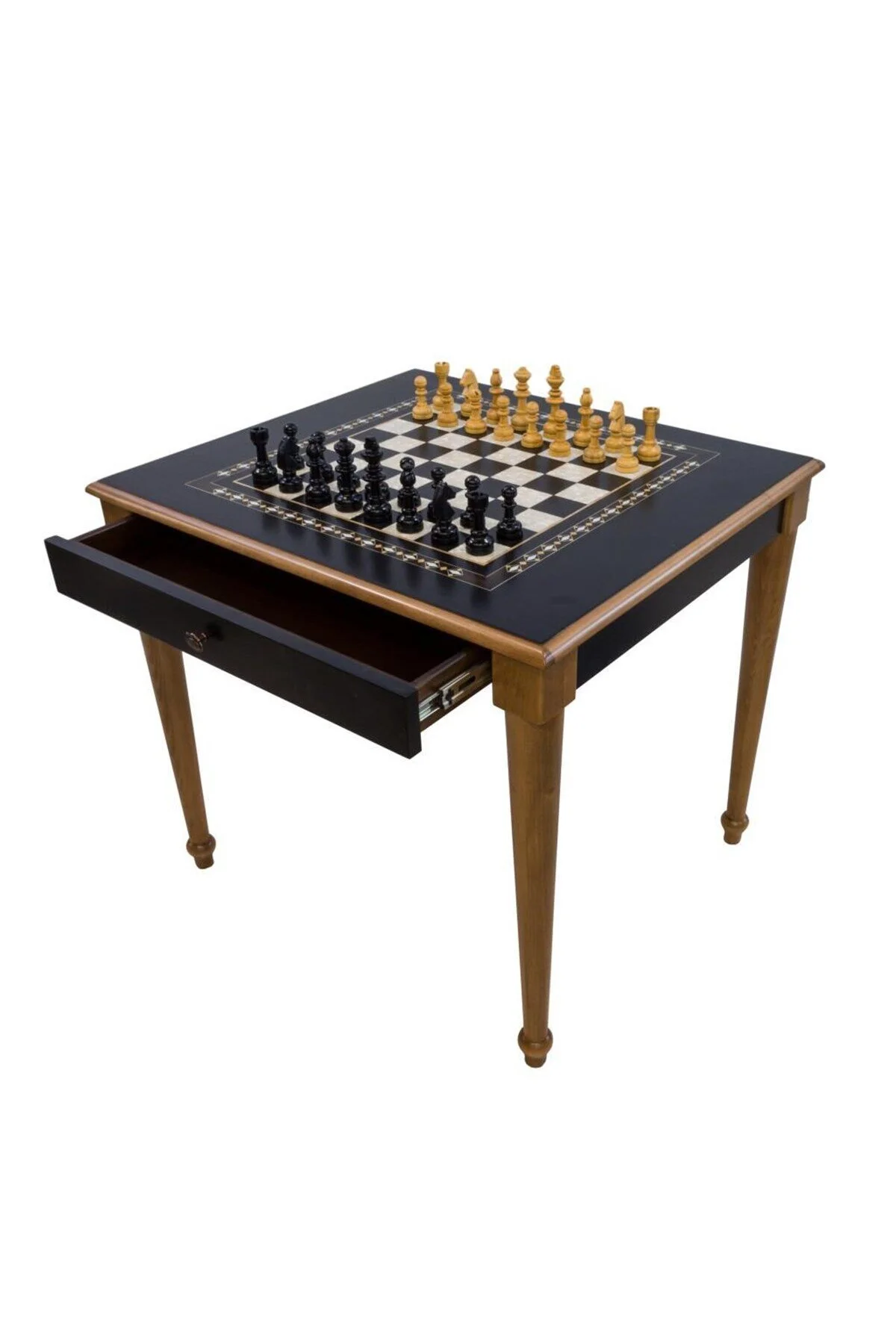 شطرنج میز تراش جدول 70X80X72 سانتی متر با کشو Helena Wood Art