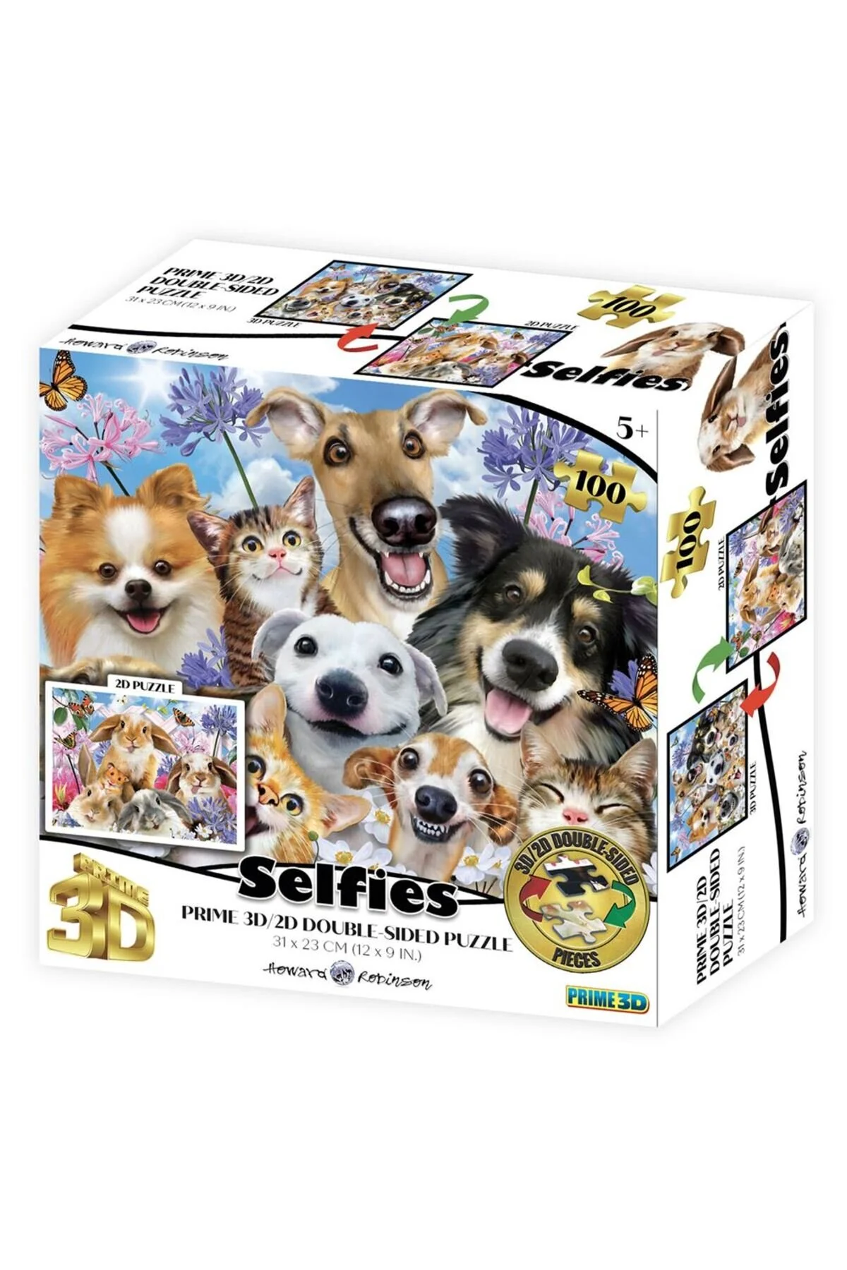 پازل 2D 100 PIECE DOUBLE SIDED PUZZLE: PETS AND RABBITS SELFIE از ترکیه Genel Markalar