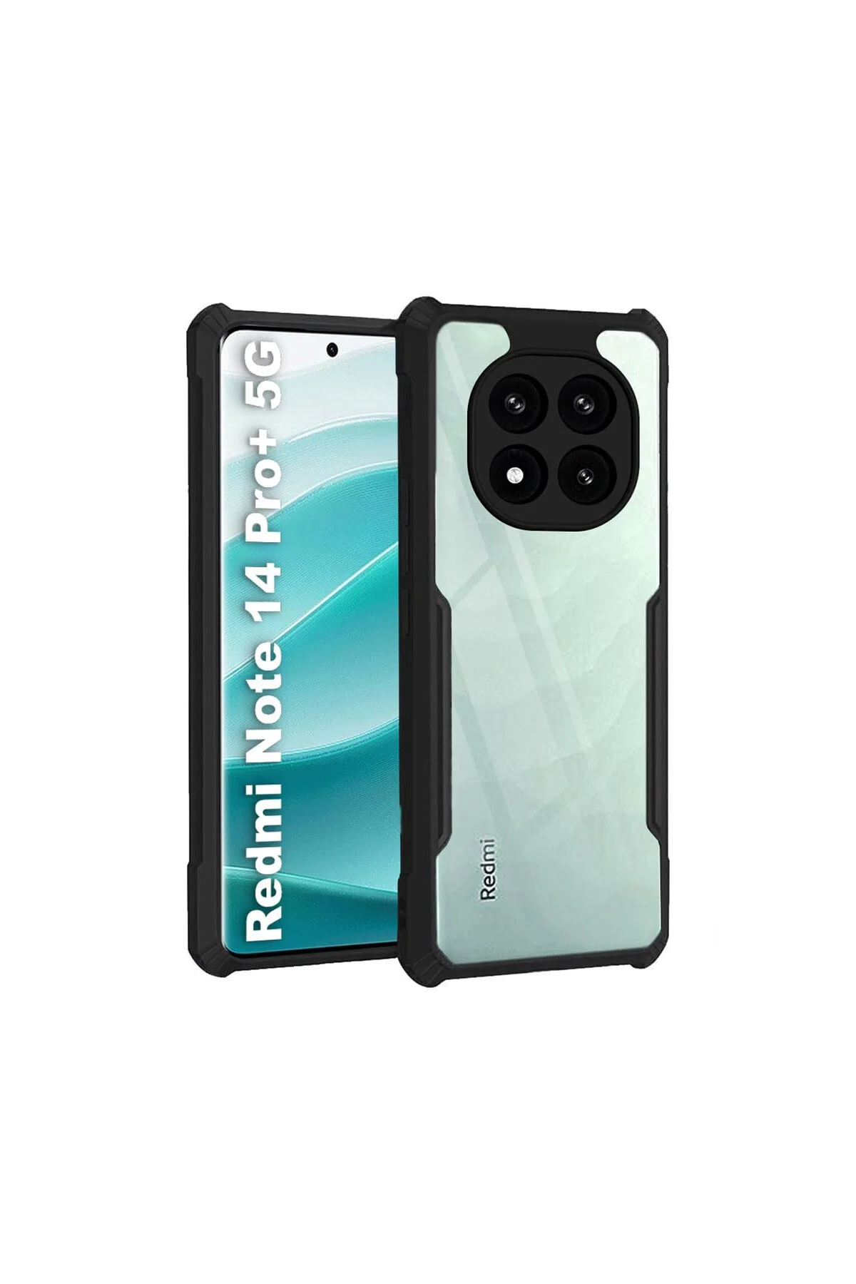 کاور و قاب محافظ گوشه بادوام سری کیسه هوا TPU سازگار با XIAOMI REDMI NOTE 14 PRO PLUS 5G Microcase