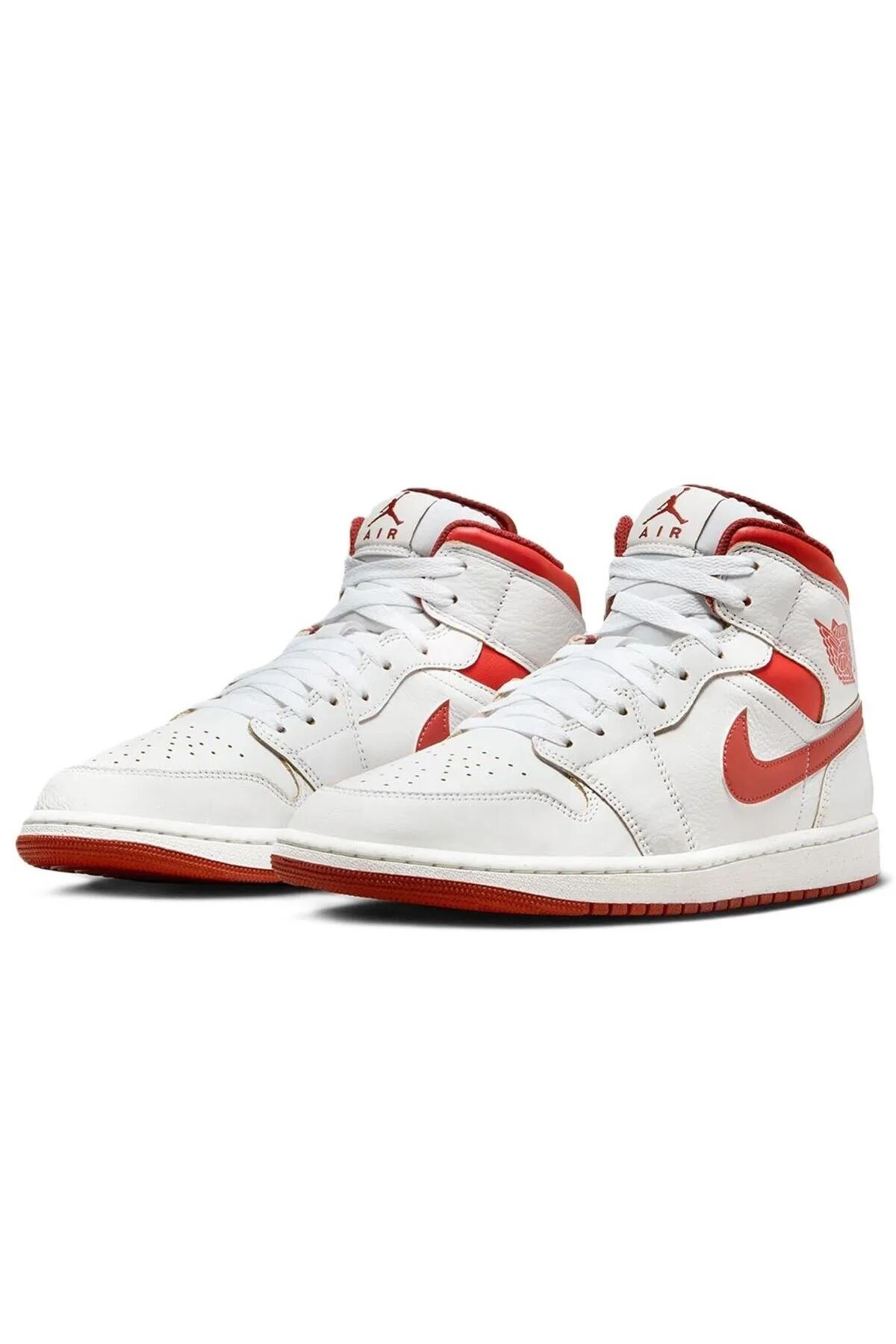 اسنیکر مردانه و زنانه AIR JORDAN 1 MID SE چرمی یونیسکس کفش ورزشی واقعی سفید نایک Nike