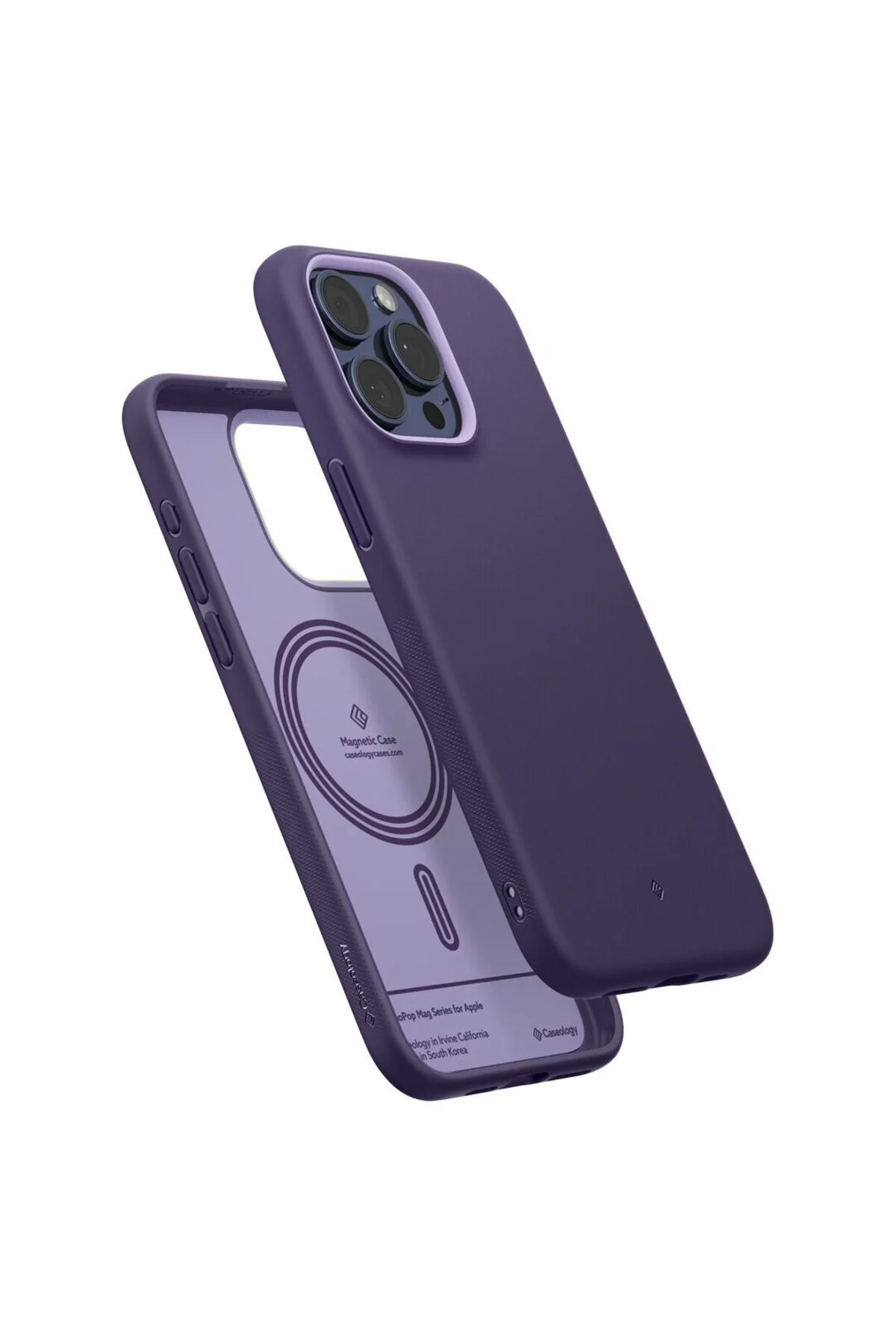 کاور و قاب IPHONE 15 PRO MAX CASE GRAPE PURPLE با ویژگی NANO POP MAG MAGSAFE ACS06620 caseology