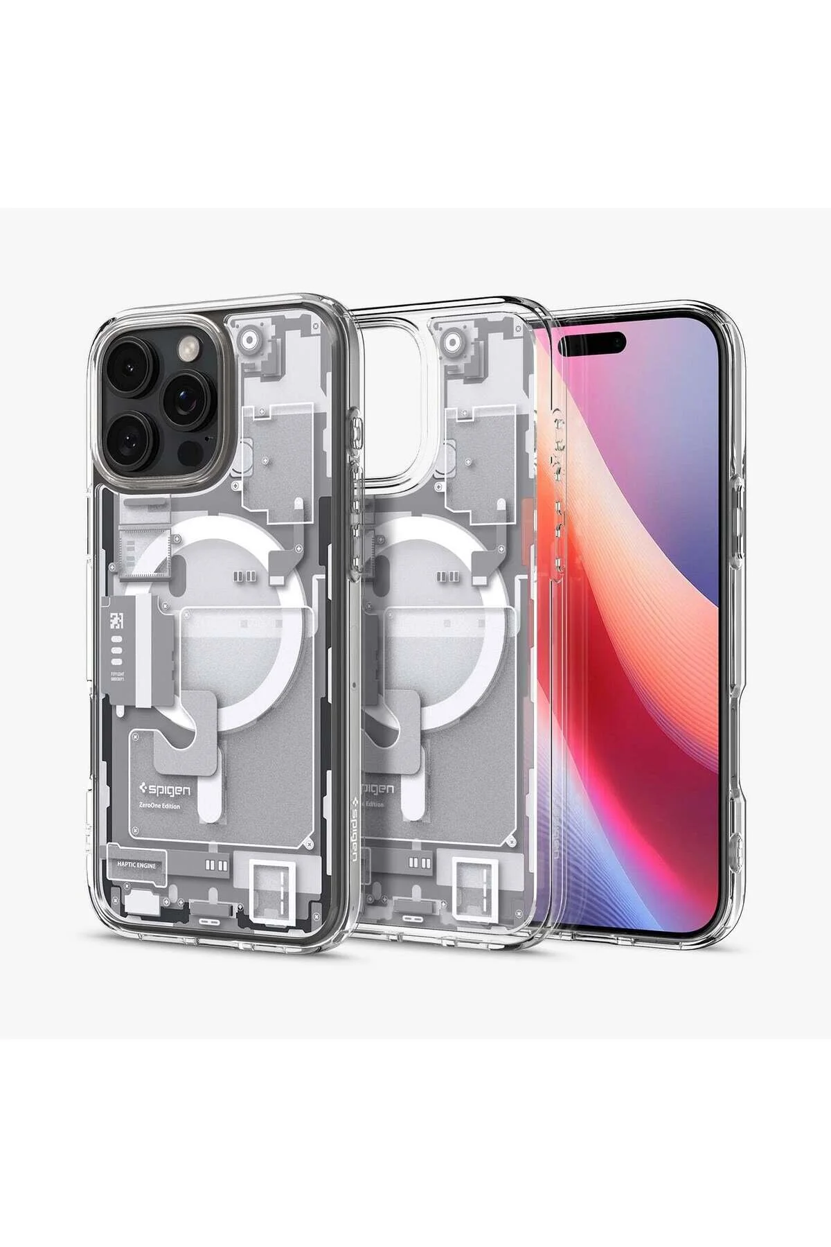 کاور و قاب IPHONE 16 PRO CASE ULTRA HYBRID MAGFIT MAGSAFE دارای صفر ONE سفید ACS08136 Spigen