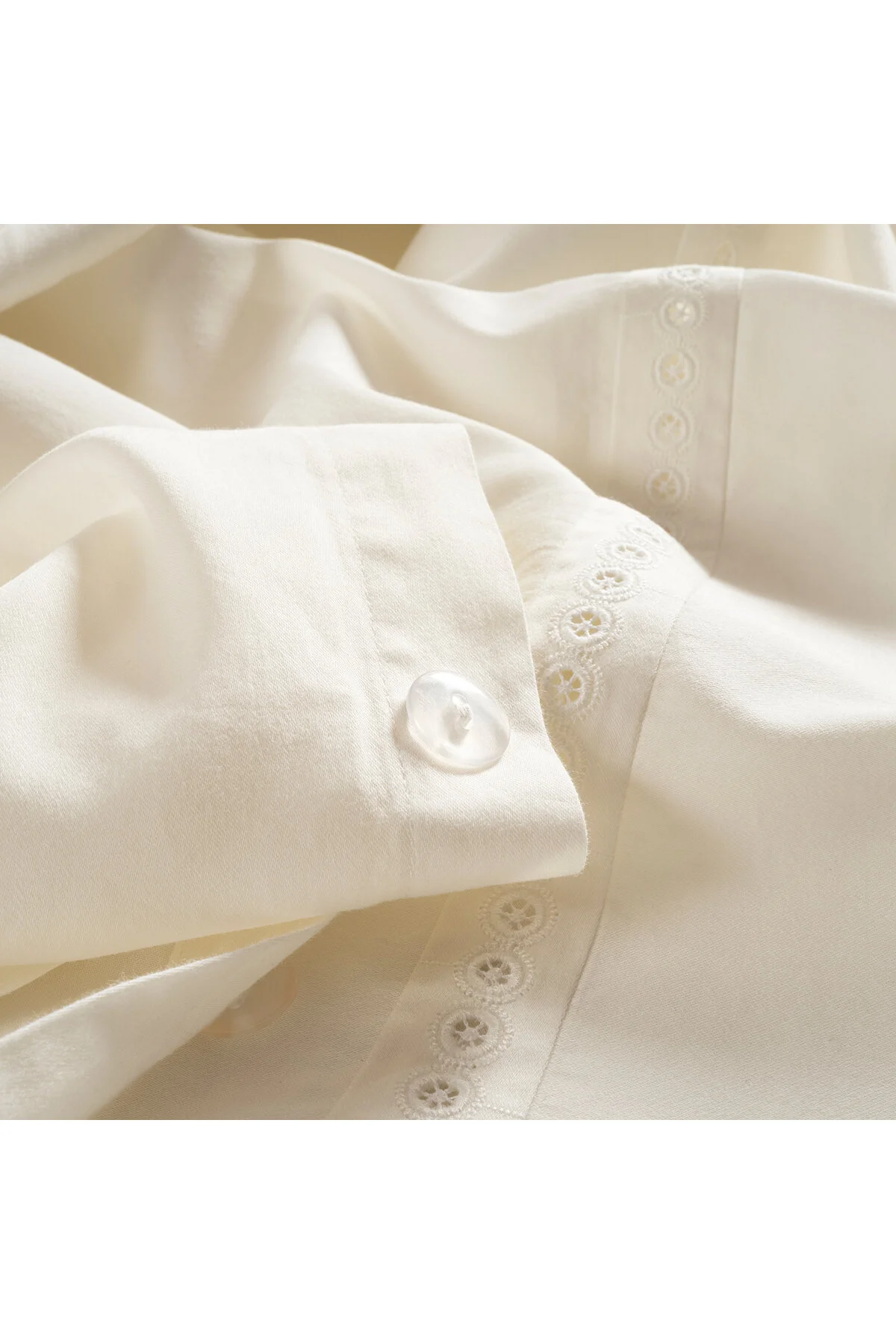 کاور لحاف دو نفره MINO BRODE 300 TC SATIN DOUBLE COTTON 100 ٪ COVET COVER 200X220 CM ECRU Zsa Zsa Zsu