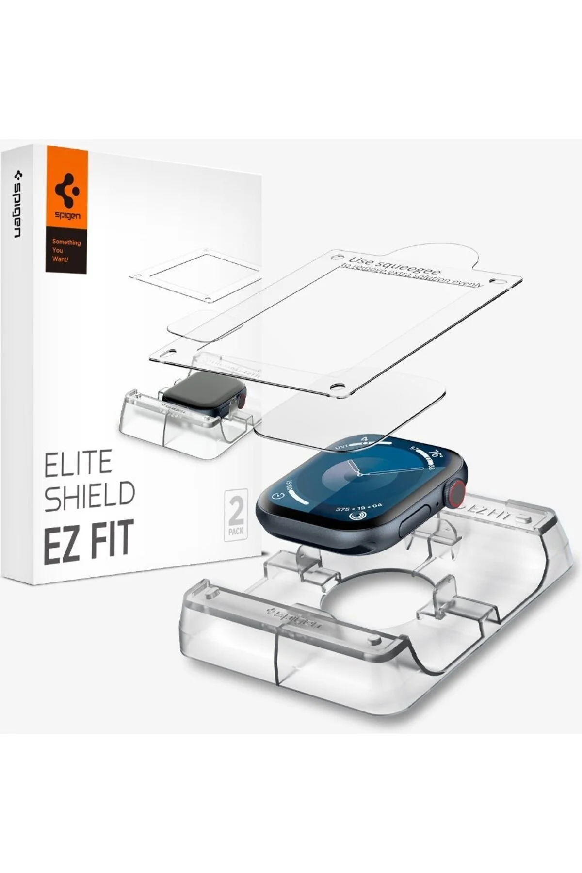 محافظ صفحه ساعت هوشمند APPLE WATCH 42MM SERIES 10 SCREEN PROTECTOR MOVIE نصب آسان ELITE SHIELD EZ FIT 2 قطعه Spigen