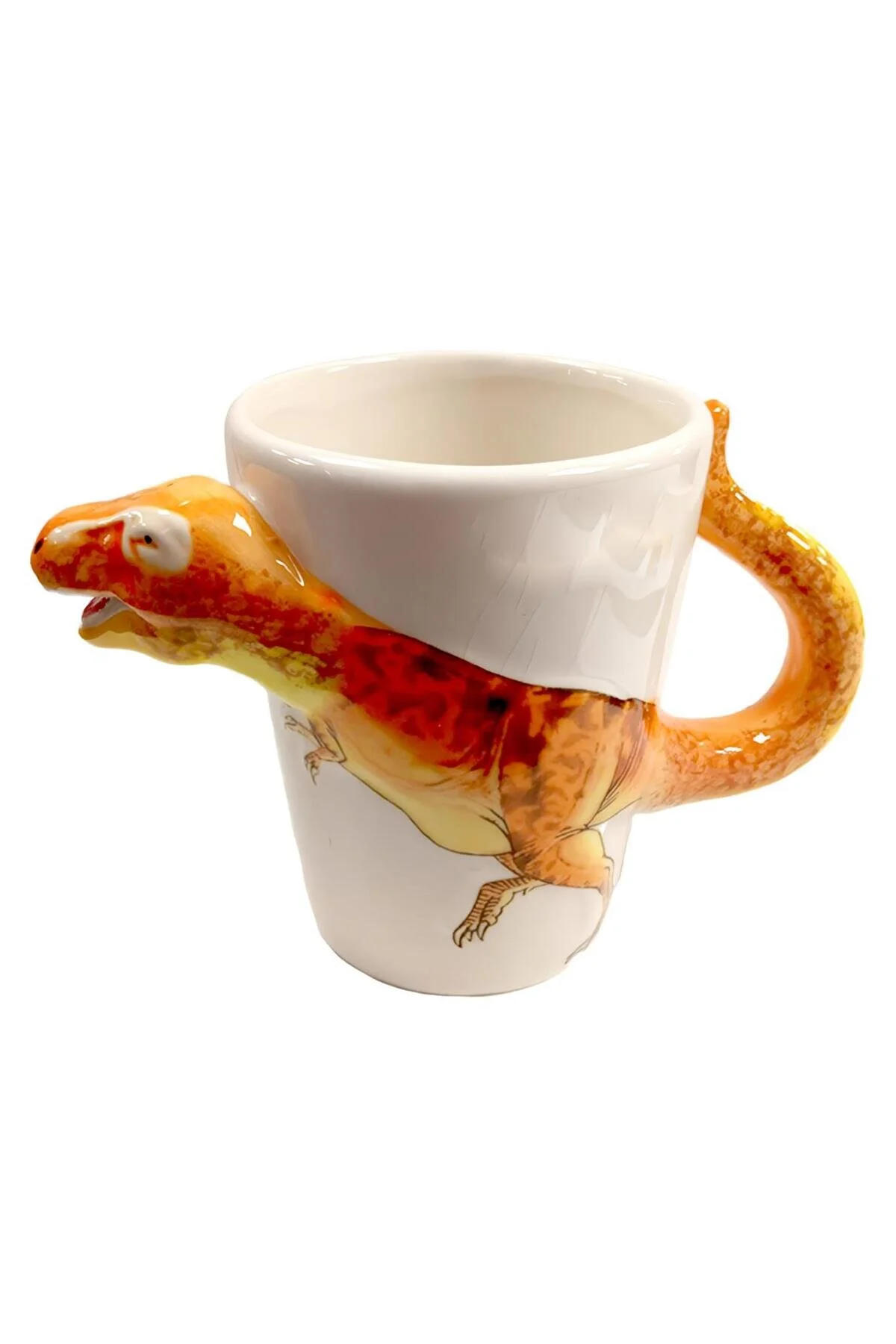ماگ لیوان سه بعدی حیوانات سری ویژه موتیف نقاشی شده با دست دایناسور T REX طراحی فنجان قهوه هنر لیوان:2 e-life shop
