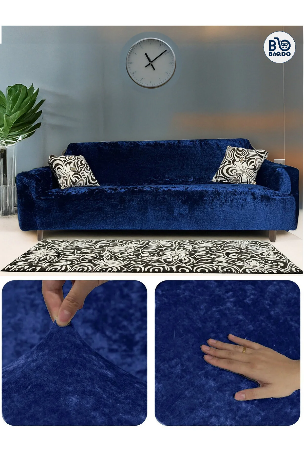 روکش مبل مخمل 3 LU افراد پوشش صندلی کشش لاستیک انعطاف پذیر تخت خواب 1PC Genel Markalar
