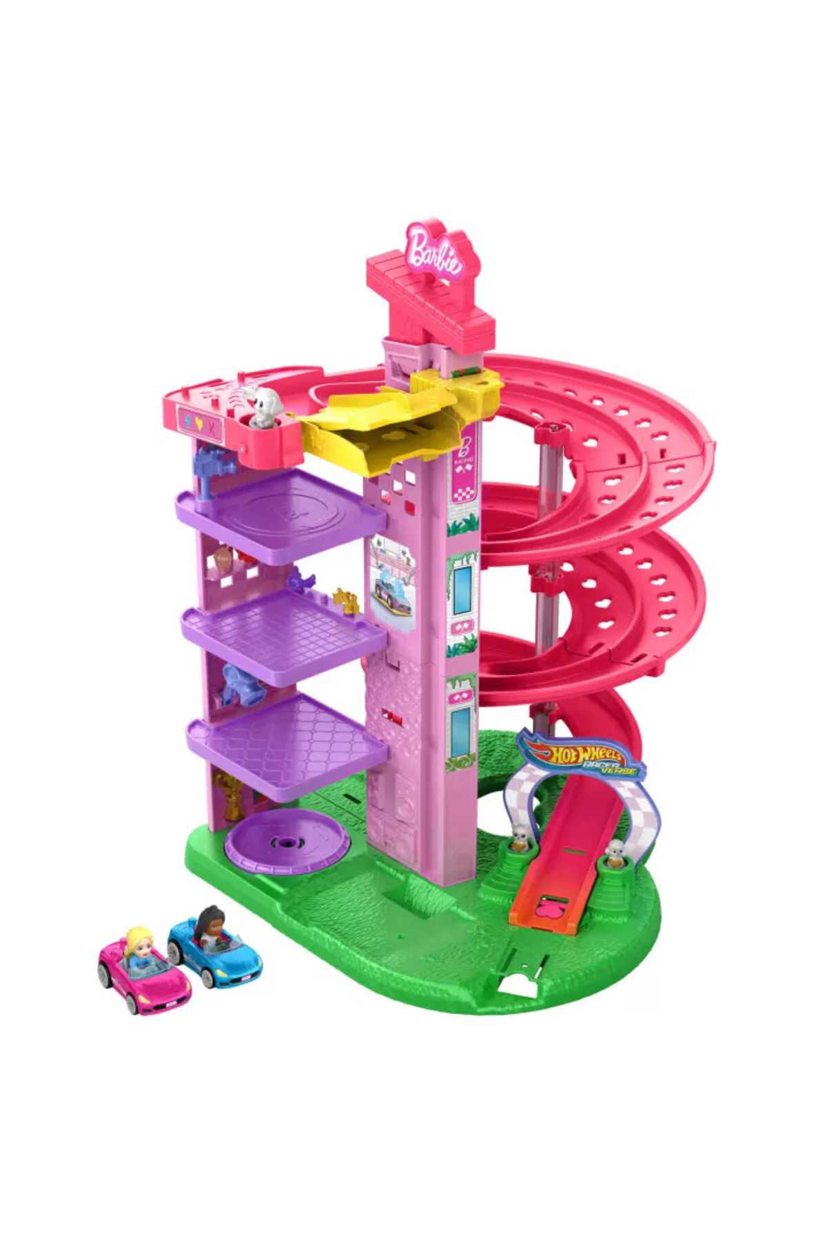 ماشین اسباب بازی RACERVERSE BARBIE PLAYSET 'MALIBU' و 'BROOKLYN' با های JDD65 HOT WHEELS