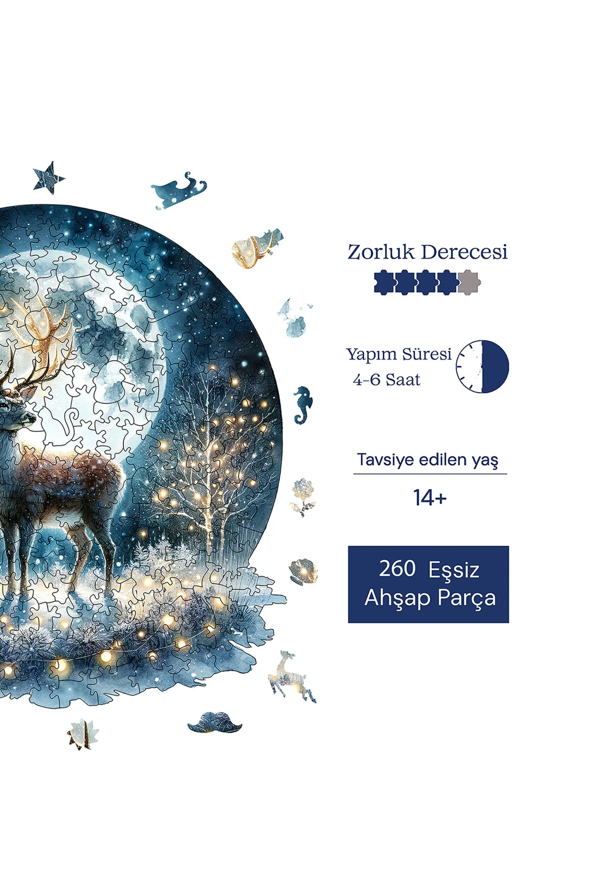 پازل چوبی گرد و غبار منحصر به فرد 260 فویل چسب شامل 29X30 سانتی متر WZ 21 اورجینال Pinecone