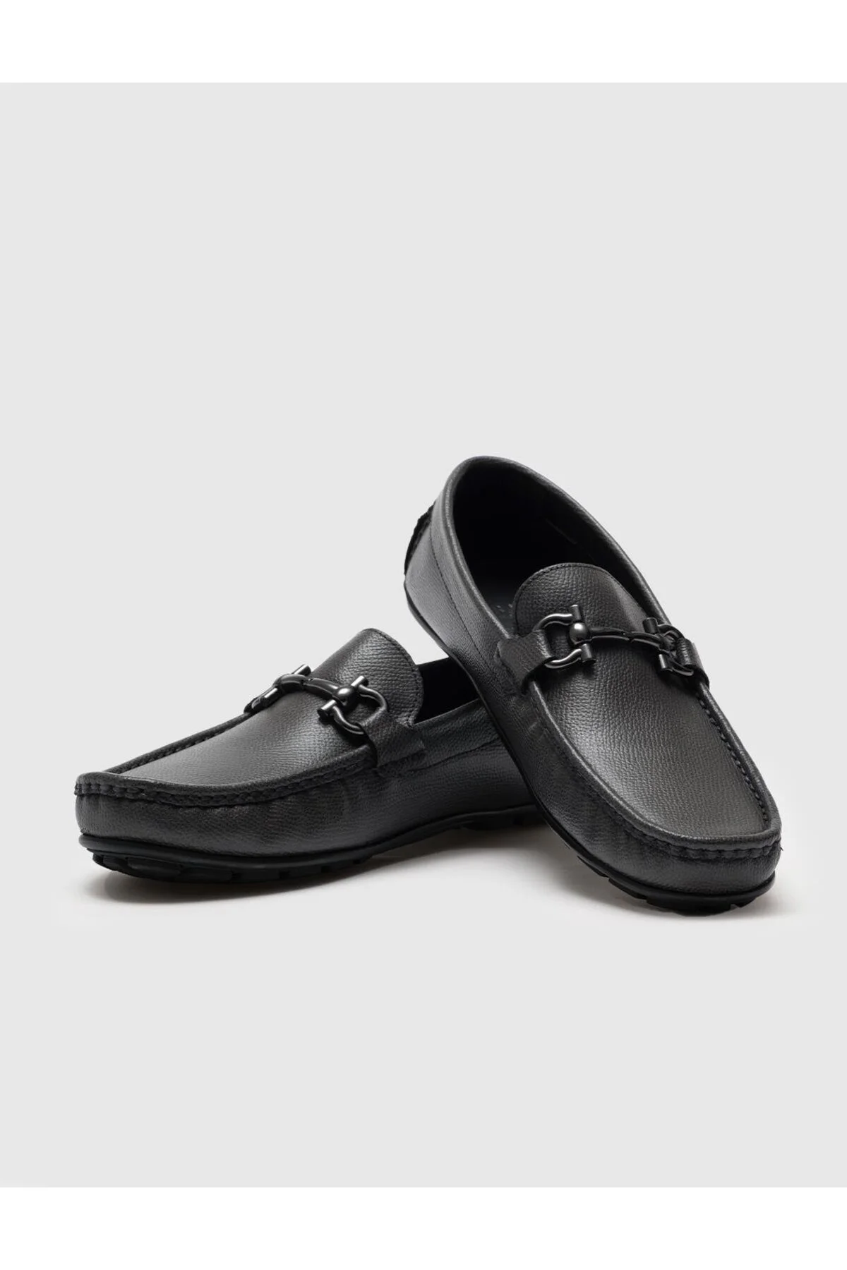 کفش مردانه مردهای خاکستری چرمی واقعی Loafer کابانی Cabani