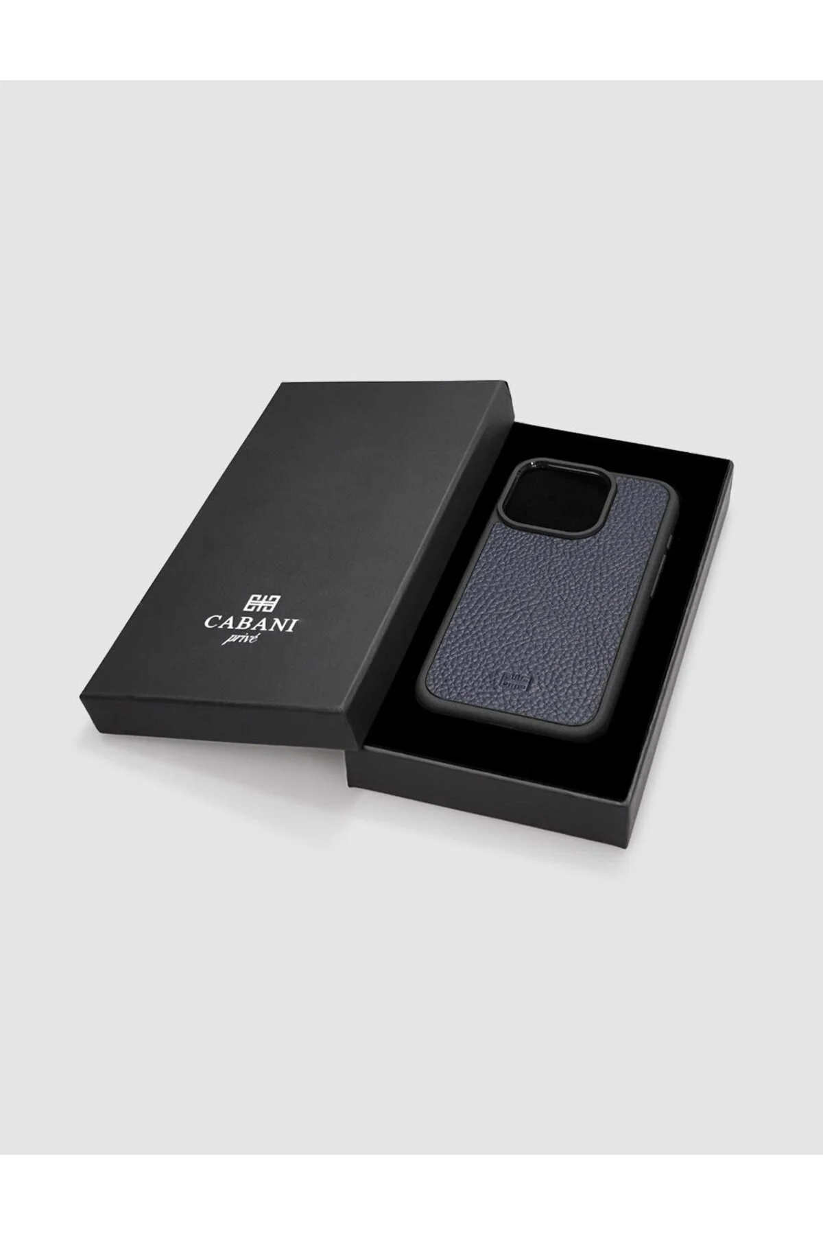 کاور و قاب مشکی مردانه زنانه سیاه آیفون چرمی اصلی 15 Pro Navy Blue یونیسکس Cabani