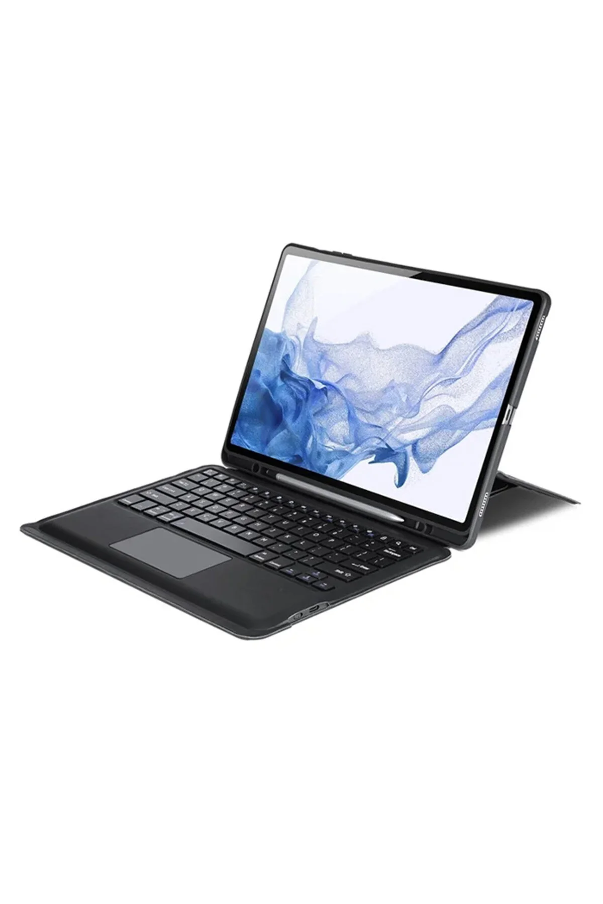 کاور تبلت صفحه کلید بلوتوثی قابل جدا شدن تاچ پد چرمی PU برای GALAXY TAB S8 S7 FE Dux Ducis