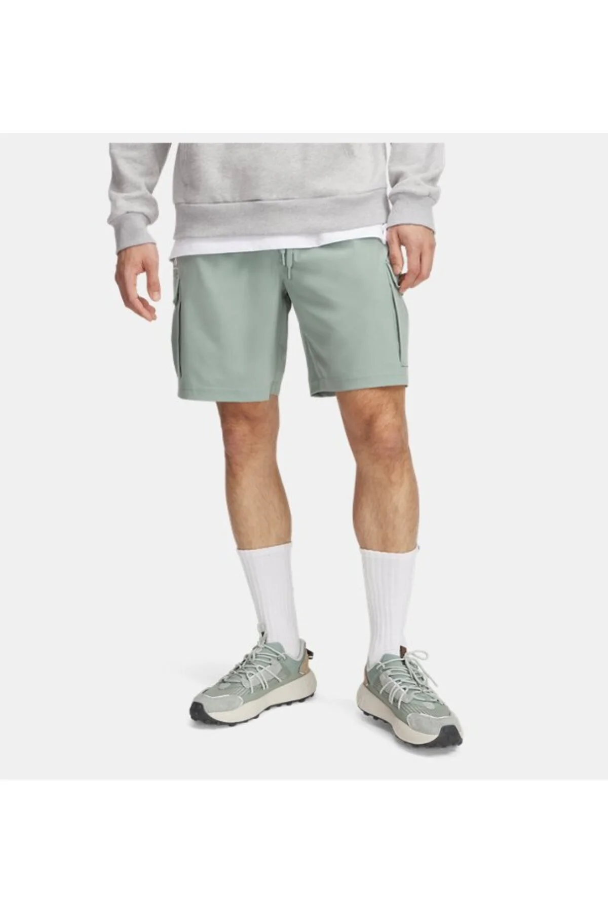 شورت ورزشی سبز مردانه های باری بافندگی اورجینال Under Armour