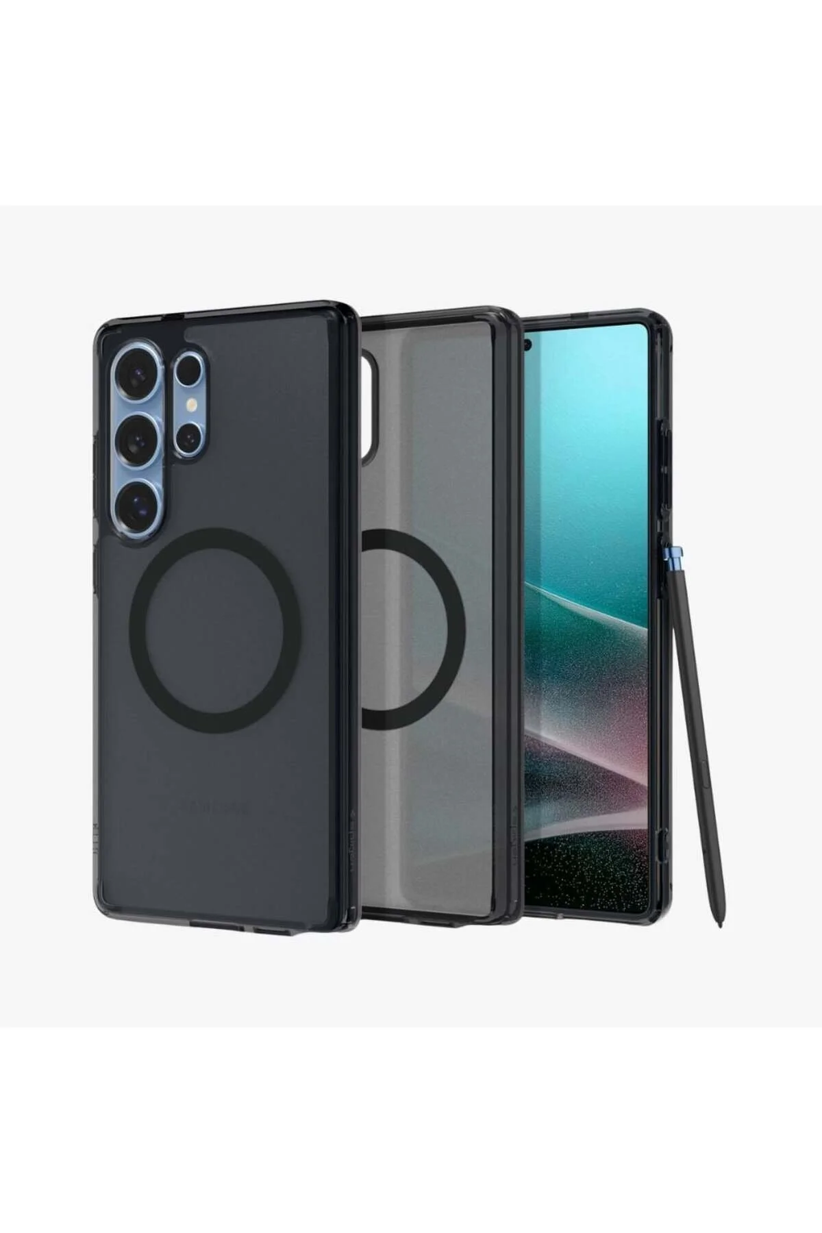کاور و قاب GALAXY S25 ULTRA CASE HYBRID MAGFIT برجسته FROST BLACK Spigen