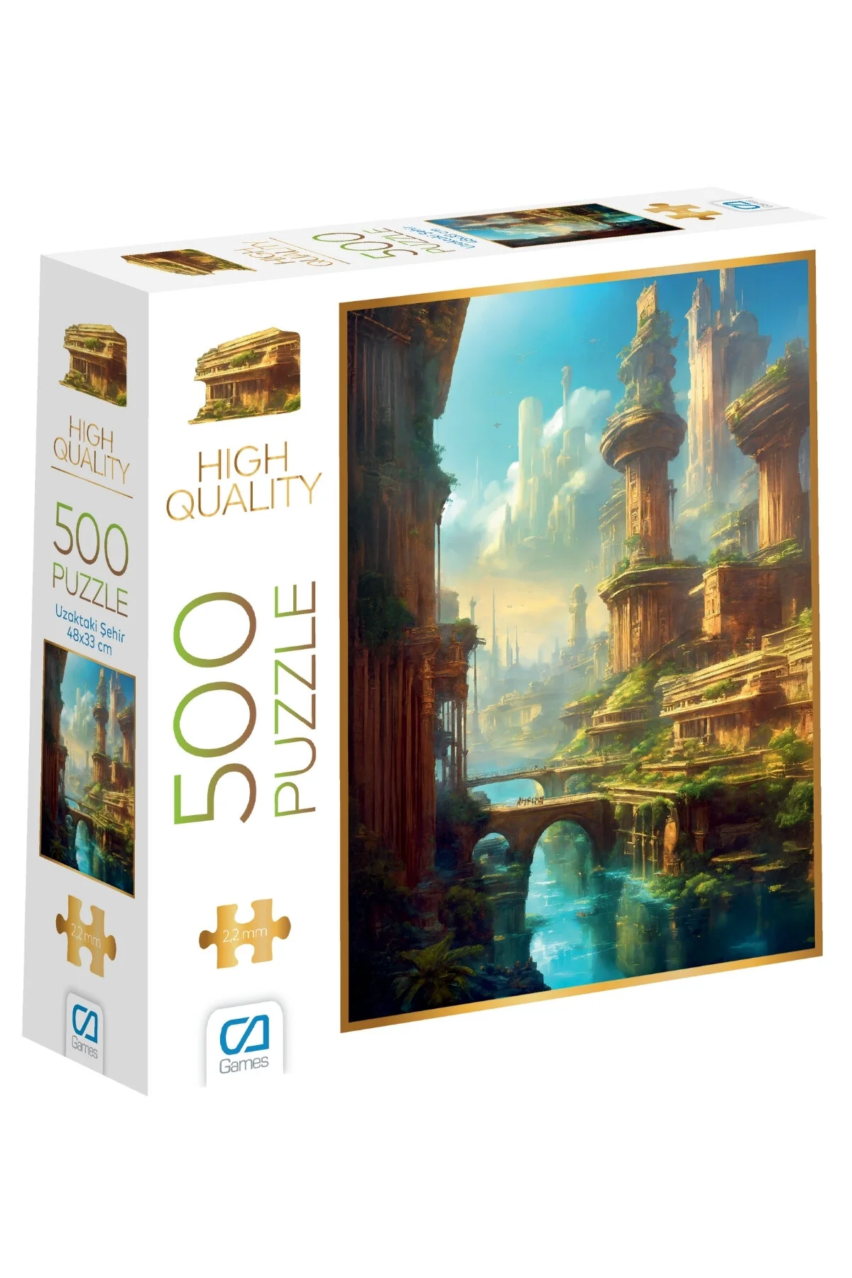 پازل DISTANT CITY 500 PIECES 2,2MM ضخامت 33X48CM سری اره منبت کاری مویی سرگرمی حرفه ای از ترکیه CA Games