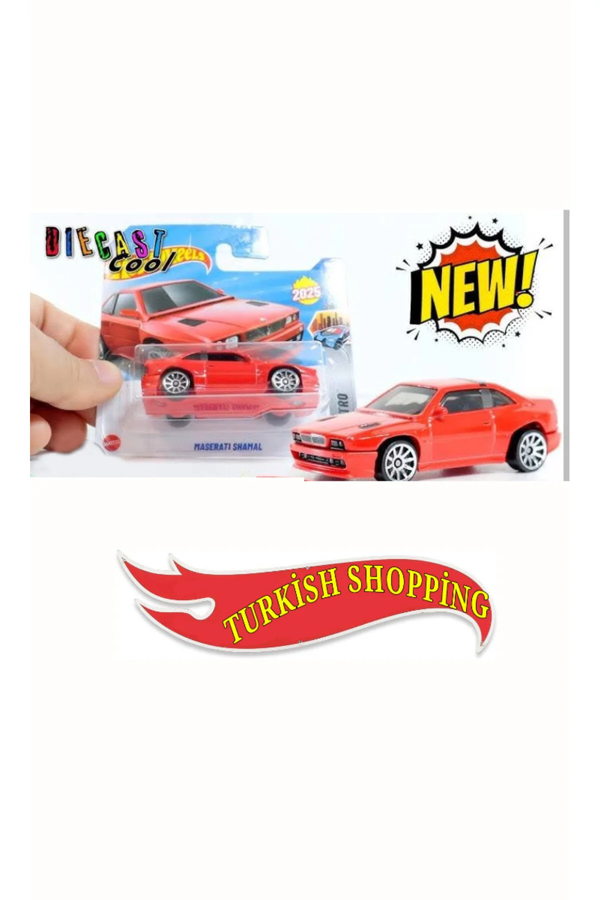 ماشین اسباب بازی 2025 مورد 1:64 MASERATI SHAMAL HOT WHEELS