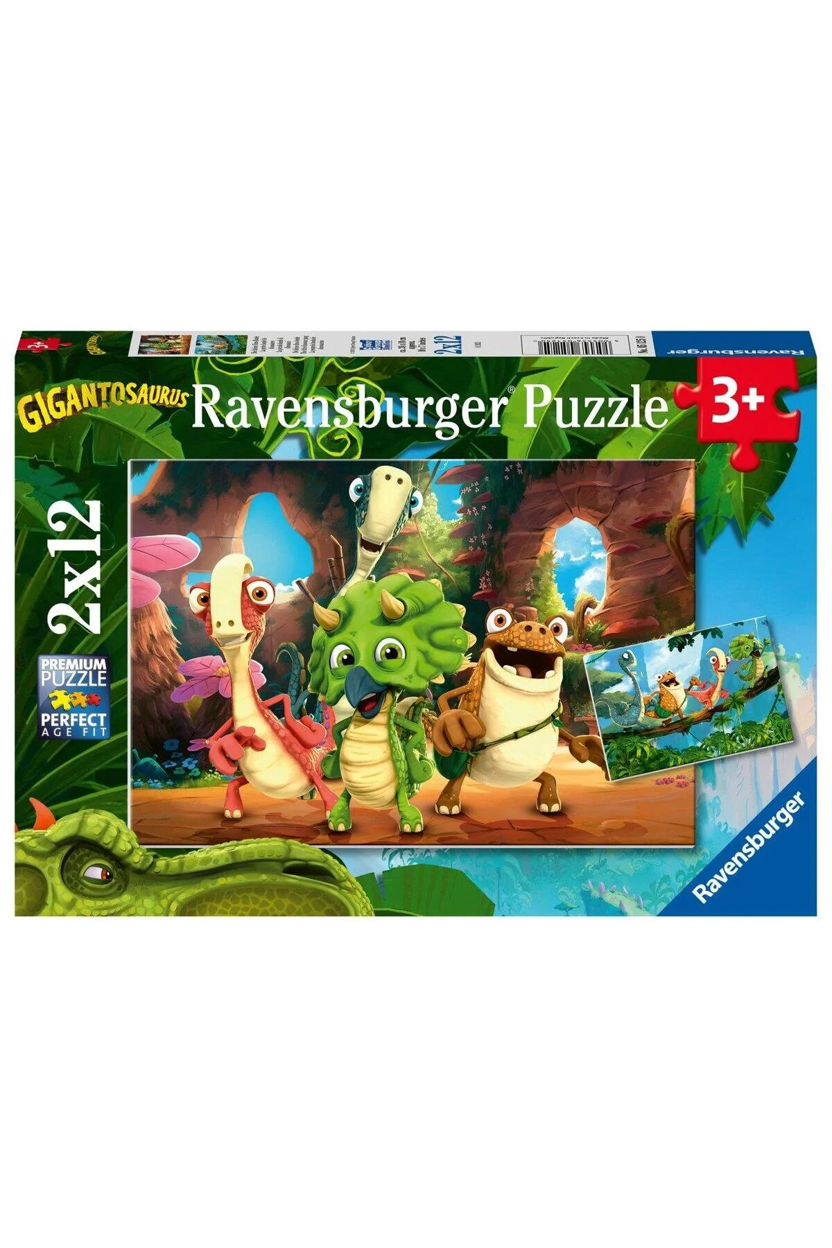 پازل ها و یاپبوزهای کودک 2x12 قطعه Dino Friends 051250 RPK051250 Genel Markalar RAVENSBURGER