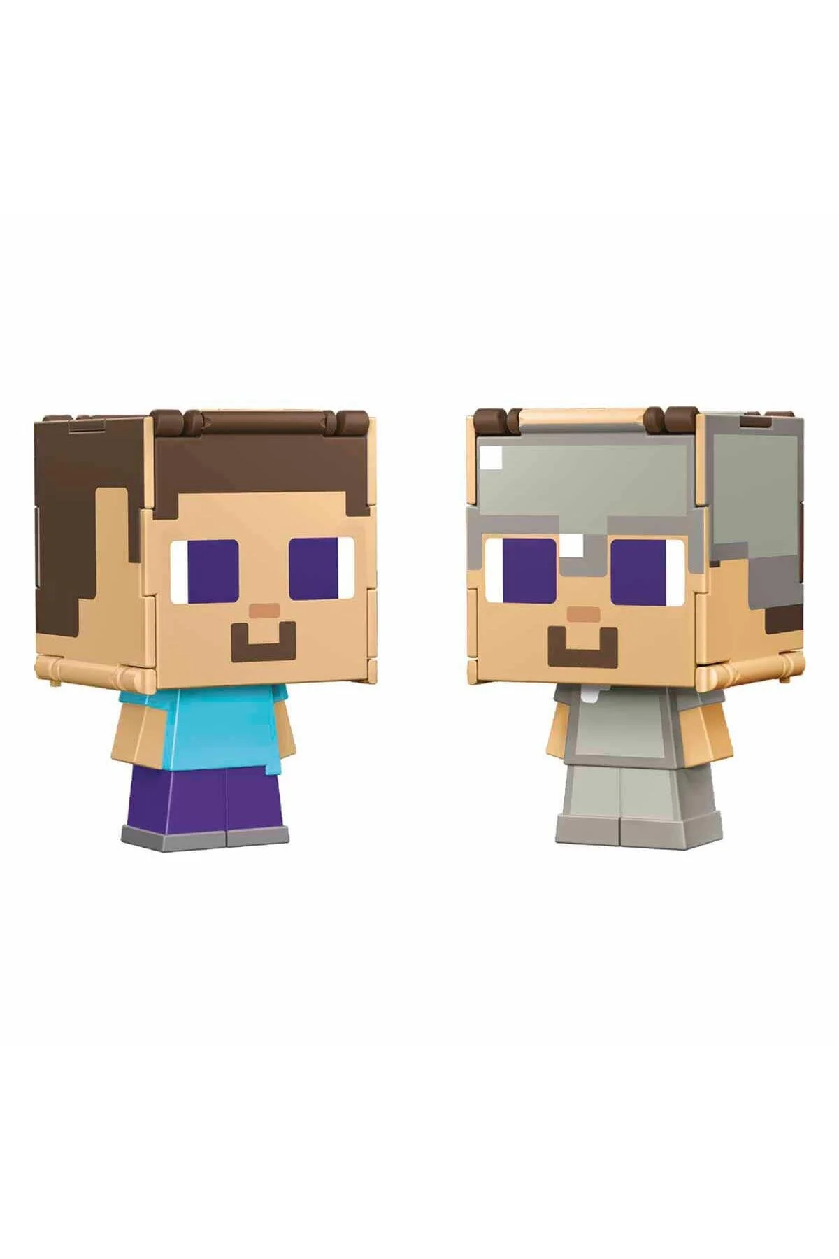 اسباب بازی های فیگور شخصیت MINECRAFT FLIPPIN' FIGS 2 IN 1 STEVE AND IRON ARMOR Mattel
