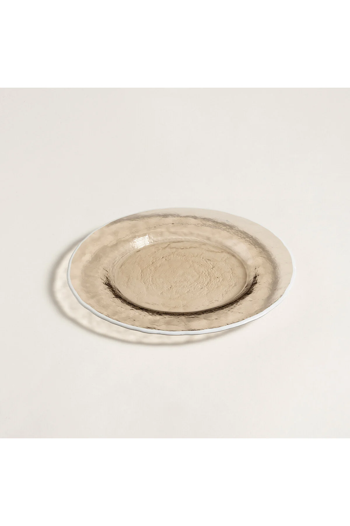 بشقاب صفحه کیک شیشه ای بالت 21X21X2 سانتی متر سفید بژ Zsa Zsa Zsu