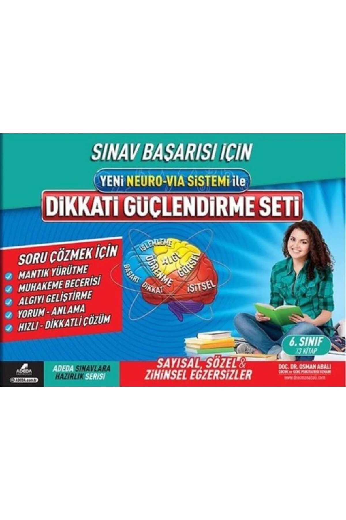 کتاب های فعالیت و آموزشی تنظیم توجه مجموعه 6. درجه 12 سن Adeda Yayınları