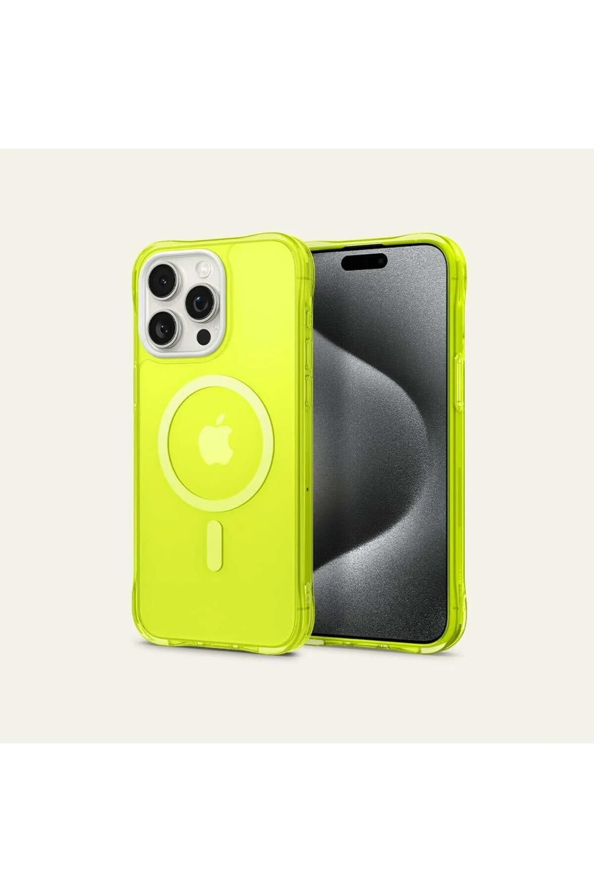 کاور و قاب CIEL BY IPHONE 15 PRO MAX CASE ULTRA SHEER MAG LIME با MAGSAFE Spigen