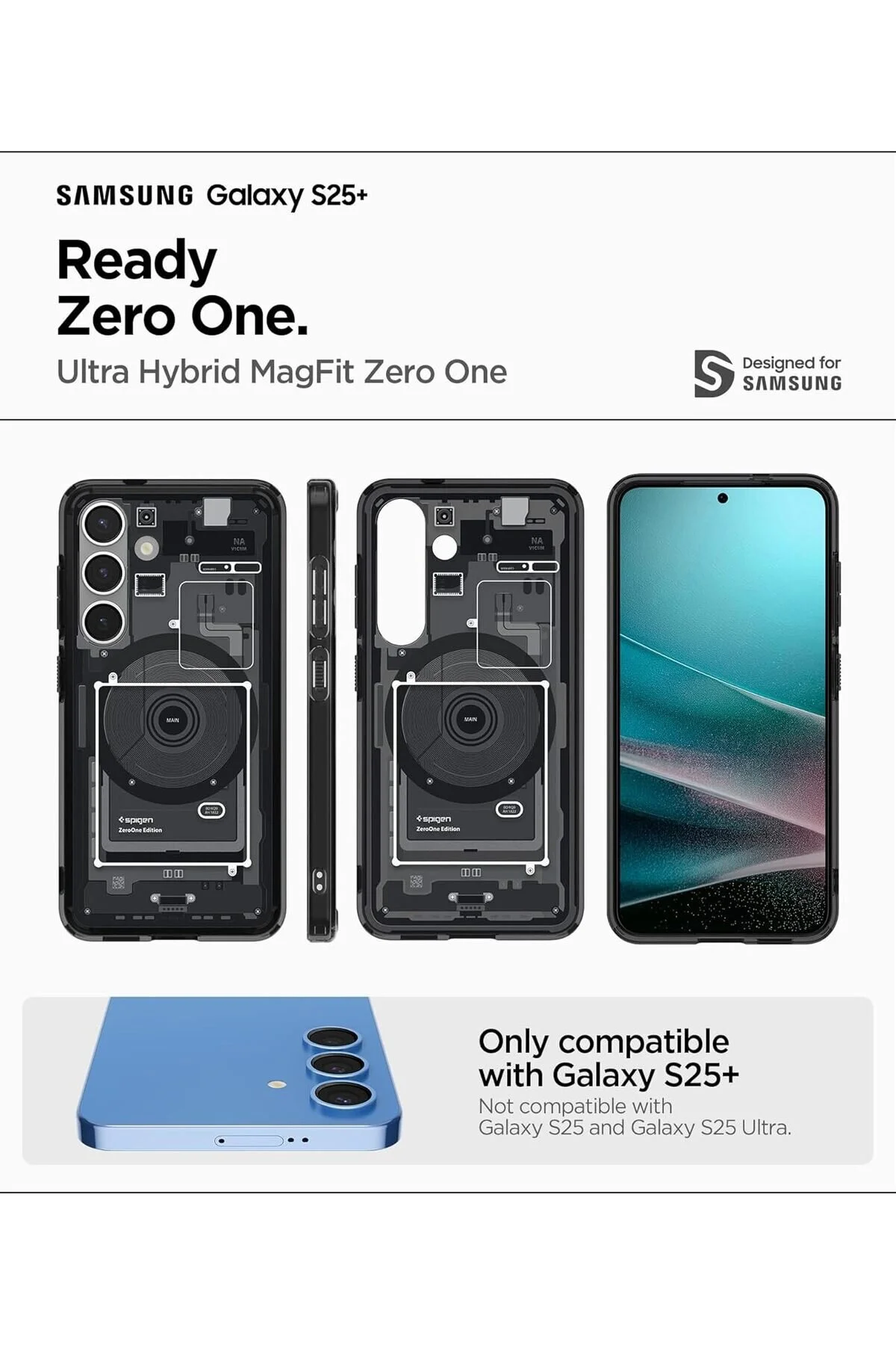 کاور و قاب GALAXY S25 PLUS CASE ULTRA HYBRID ZERO ONE MAGFIT صفر یک سیاه ACS08982 Spigen