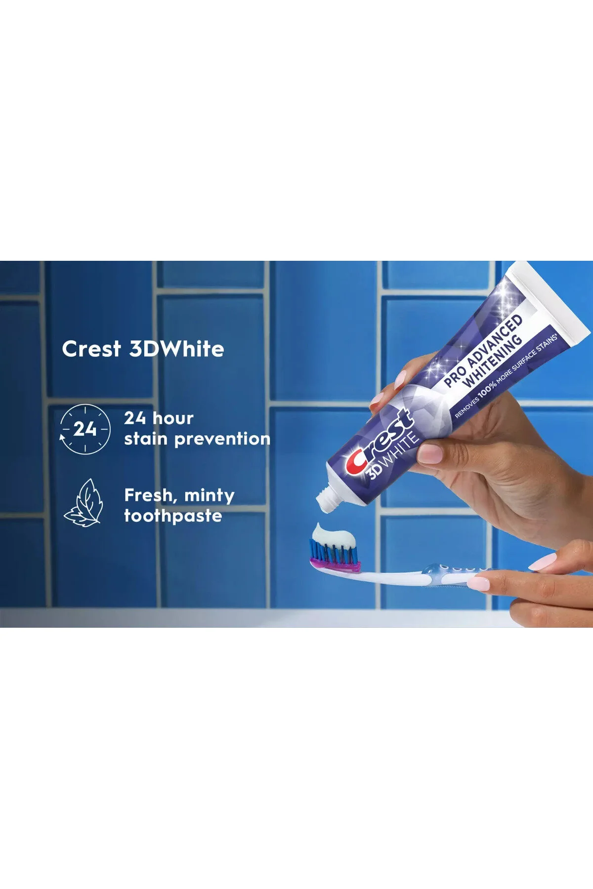 خمیردندان 3D WHITE PRO ADVANCED WHITENING 147G 5.2OZ اورجینال CREST