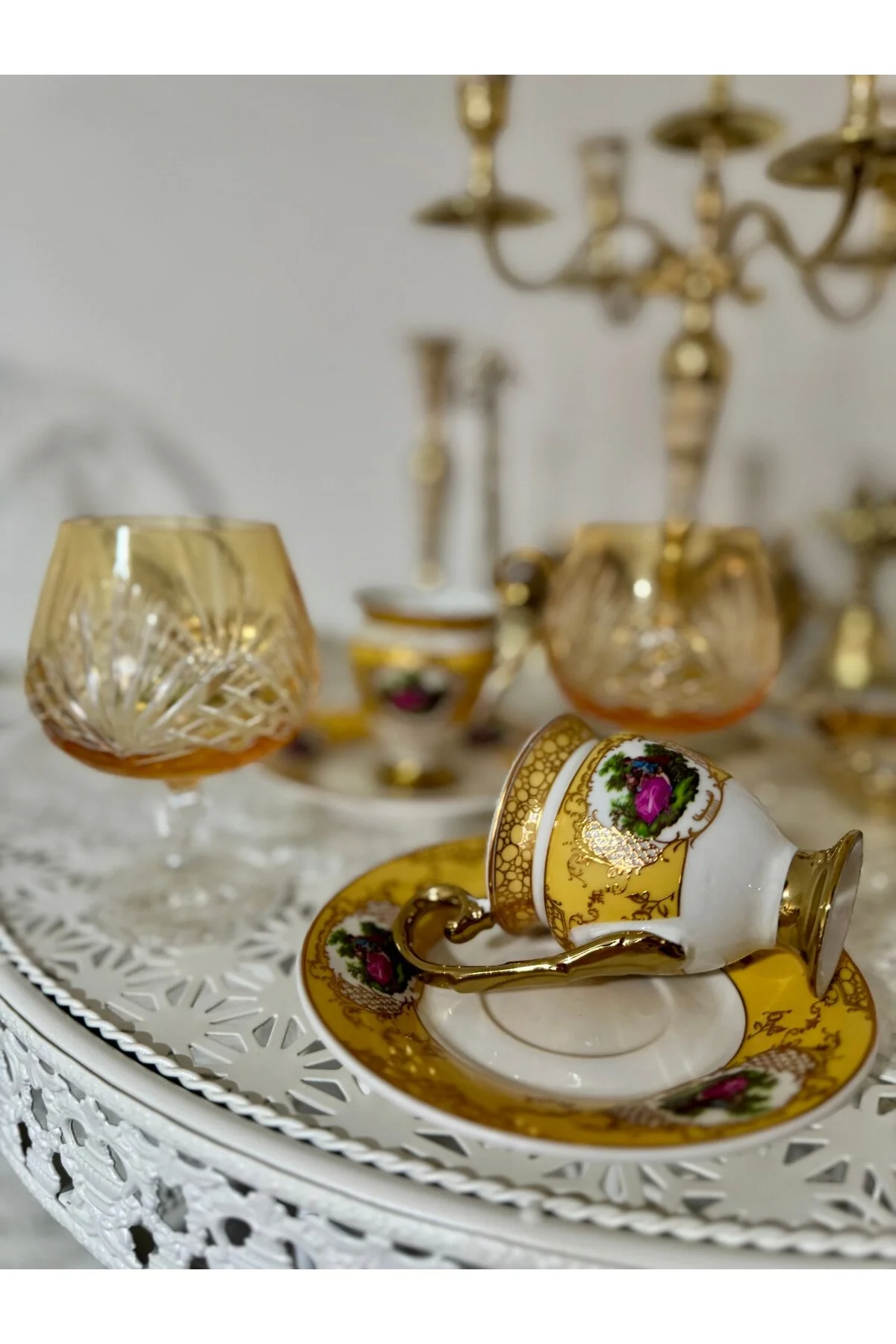 فنجان قهوه ESTERHOMEDECOR 2 و کریستال 2S hediye