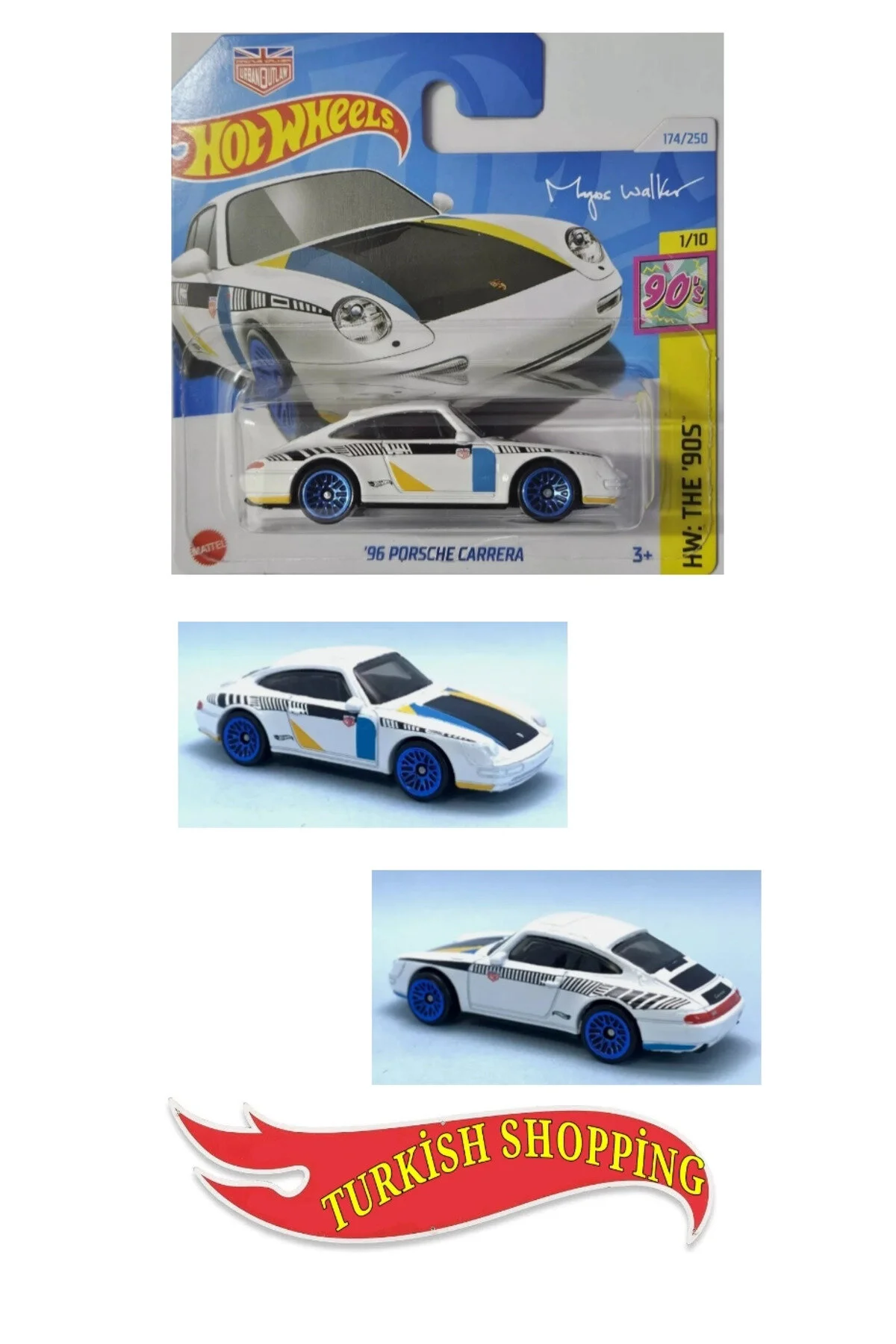 ماشین اسباب بازی 1:64 مقیاس 96 پورشه کاررا از ترکیه HOT WHEELS